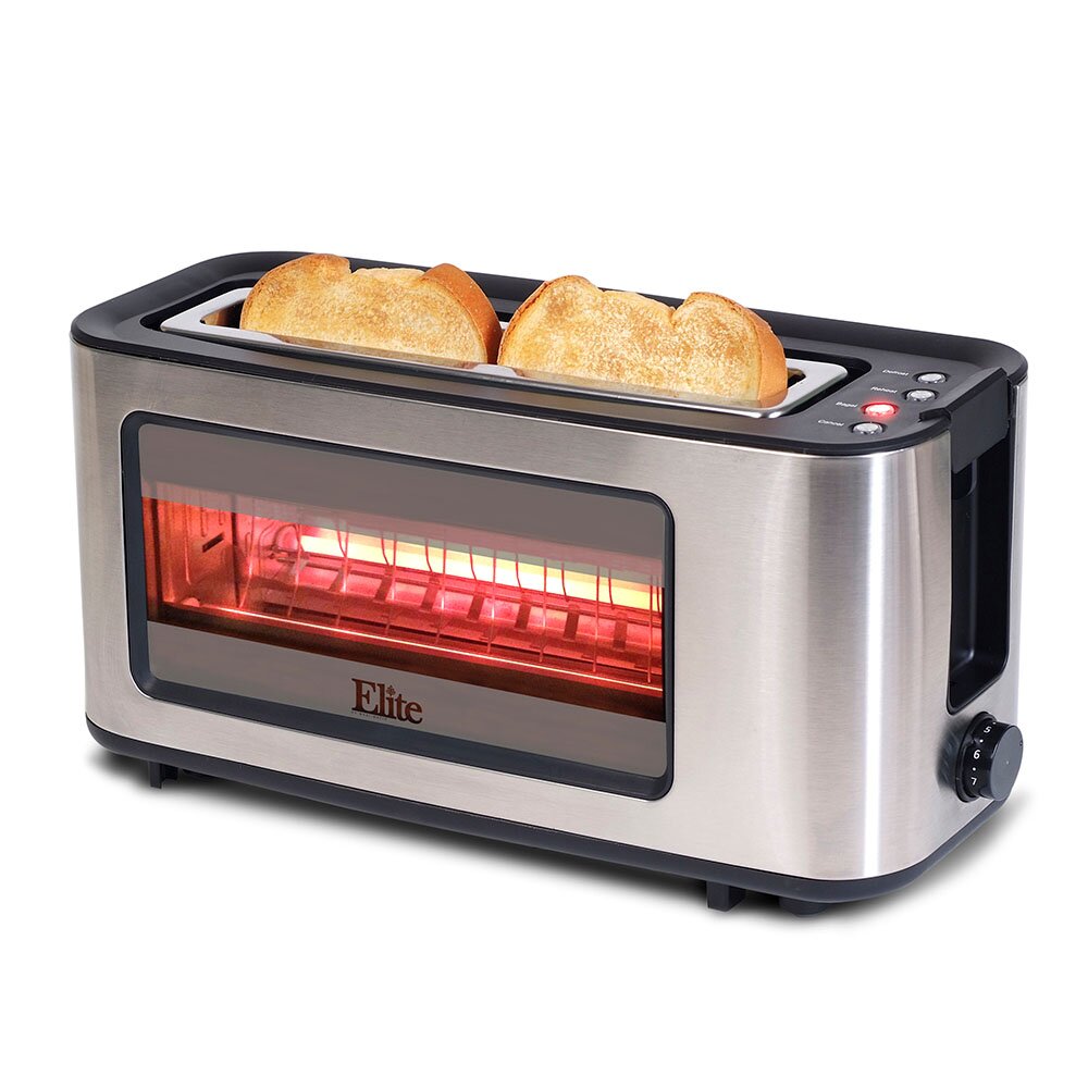 Elite by Maxi-Matic 2 Slice Toaster with See Through Glass 