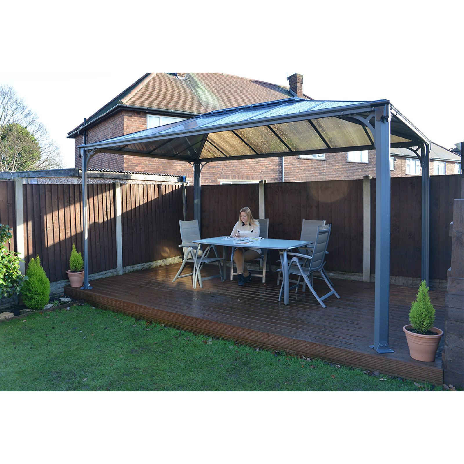 Palram Martinique 10' Ft. W x 14 Ft. D Aluminum Gazebo & Reviews Wayfair