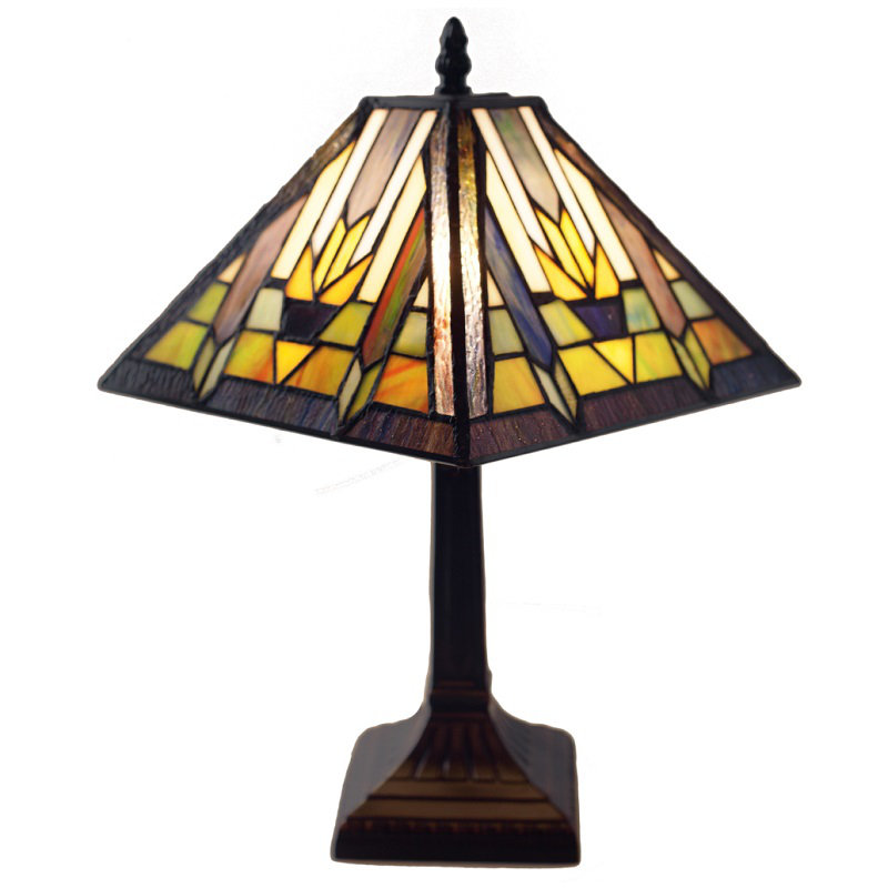River of Goods Santa Fe Mission Style Stained Glass 15.25" H Table Lamp