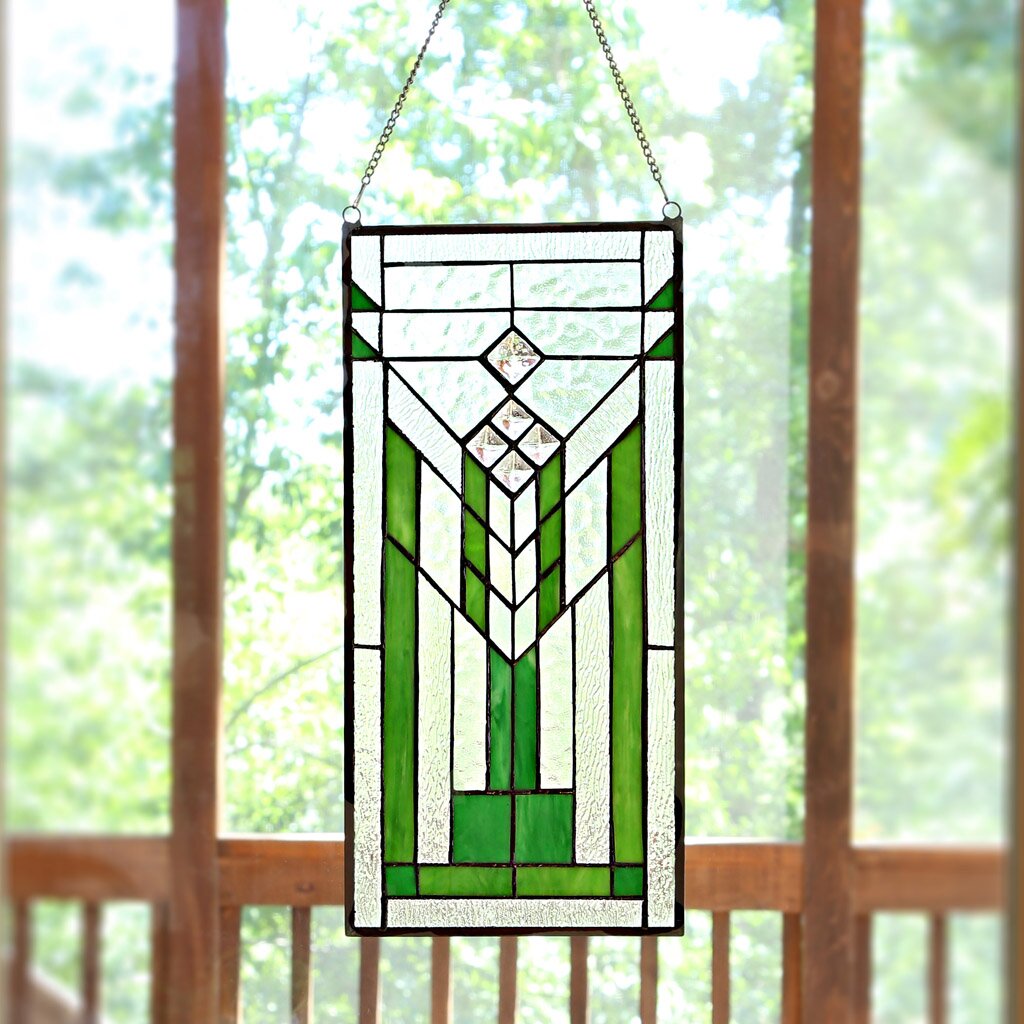 River of Goods Stained Glass Mission Window Panel \u0026 Reviews  Wayfair