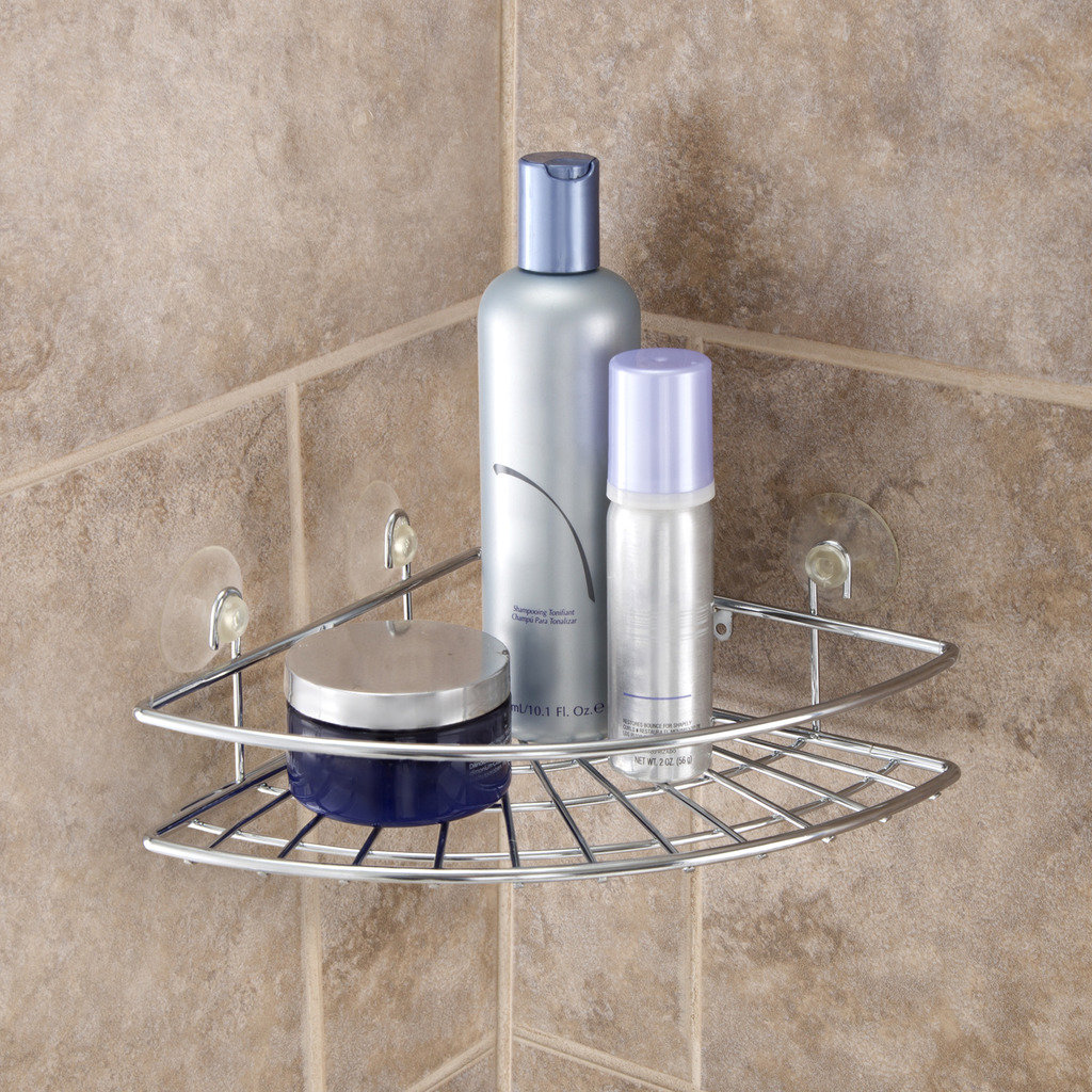 Kenney Shower Caddy with Perm/Suction Cup Corner Basket & Reviews Wayfair