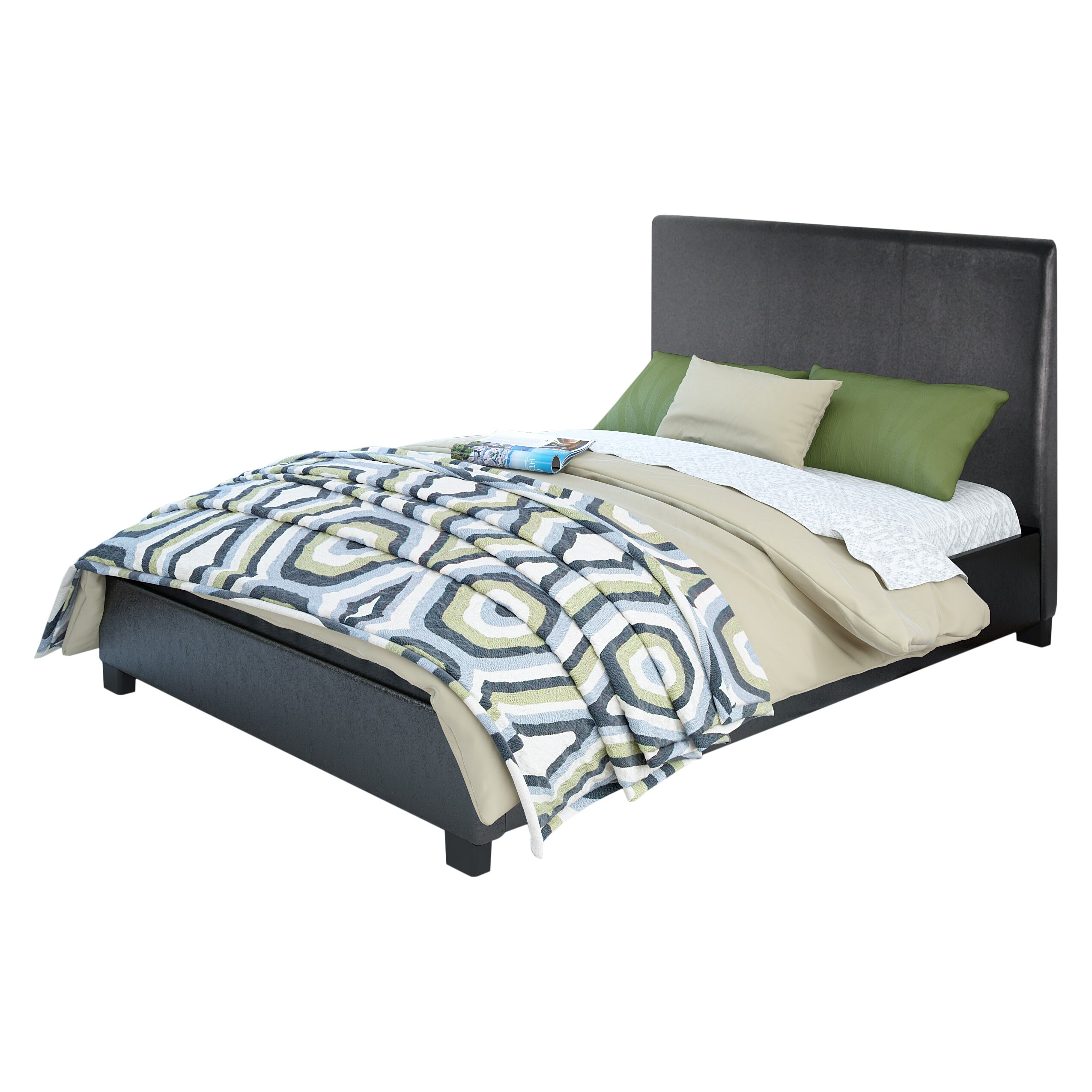 CorLiving San Diego Upholstered Platform Bed &amp; Reviews ...