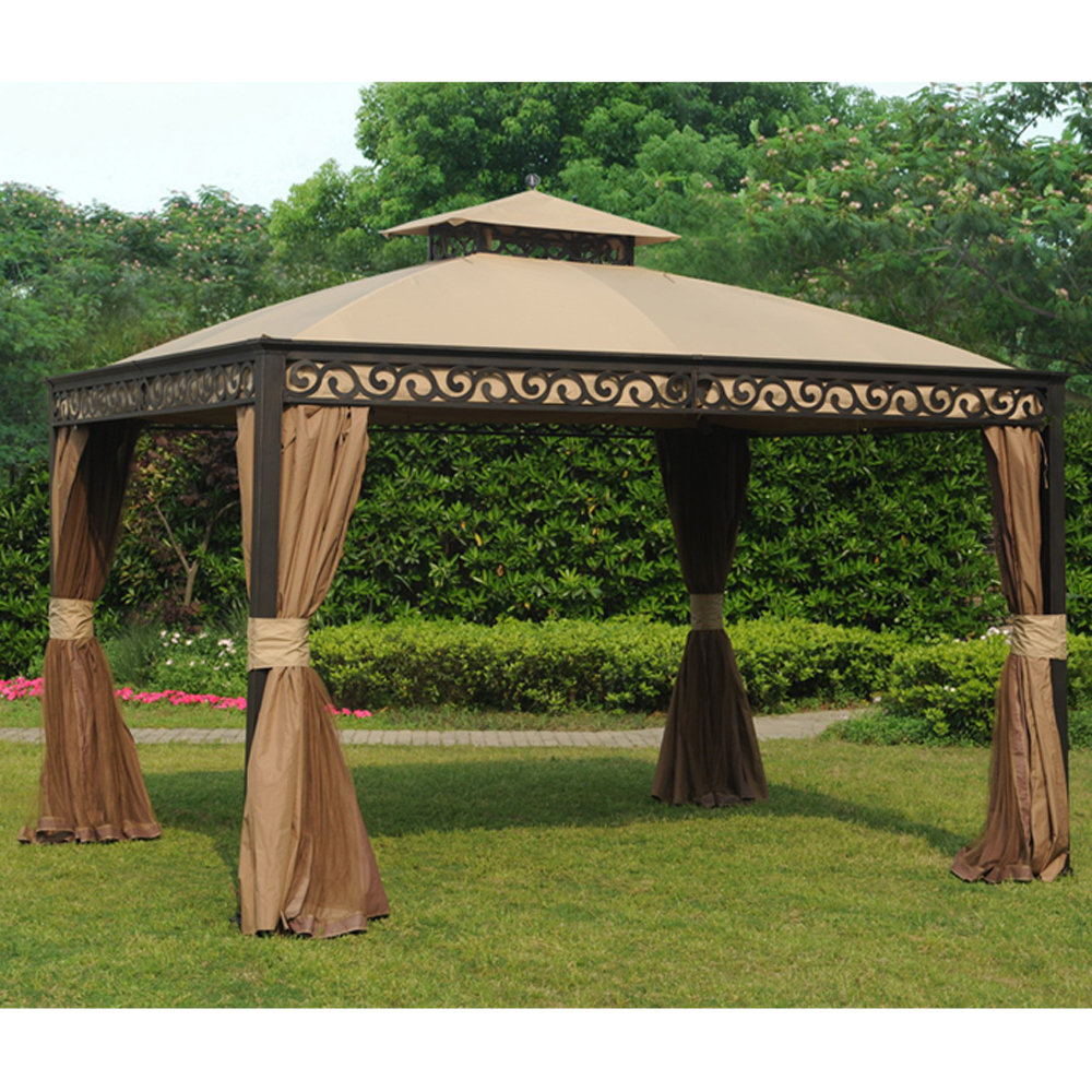 Sunjoy berly 12 Ft. W x 10 Ft. D Aluminum & Steel Gazebo & Reviews