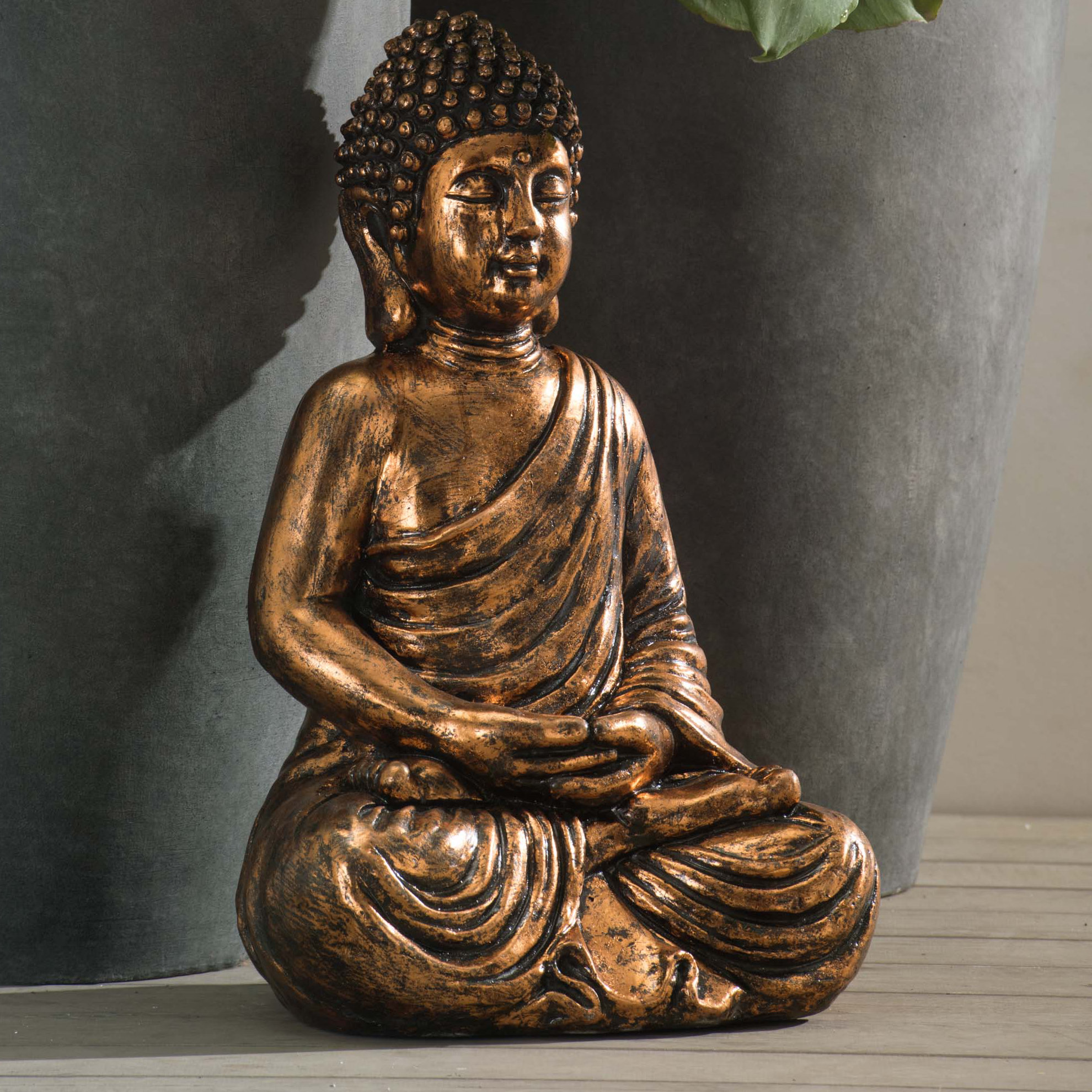 Sunjoy Sitting Buddha Statue & Reviews Wayfair