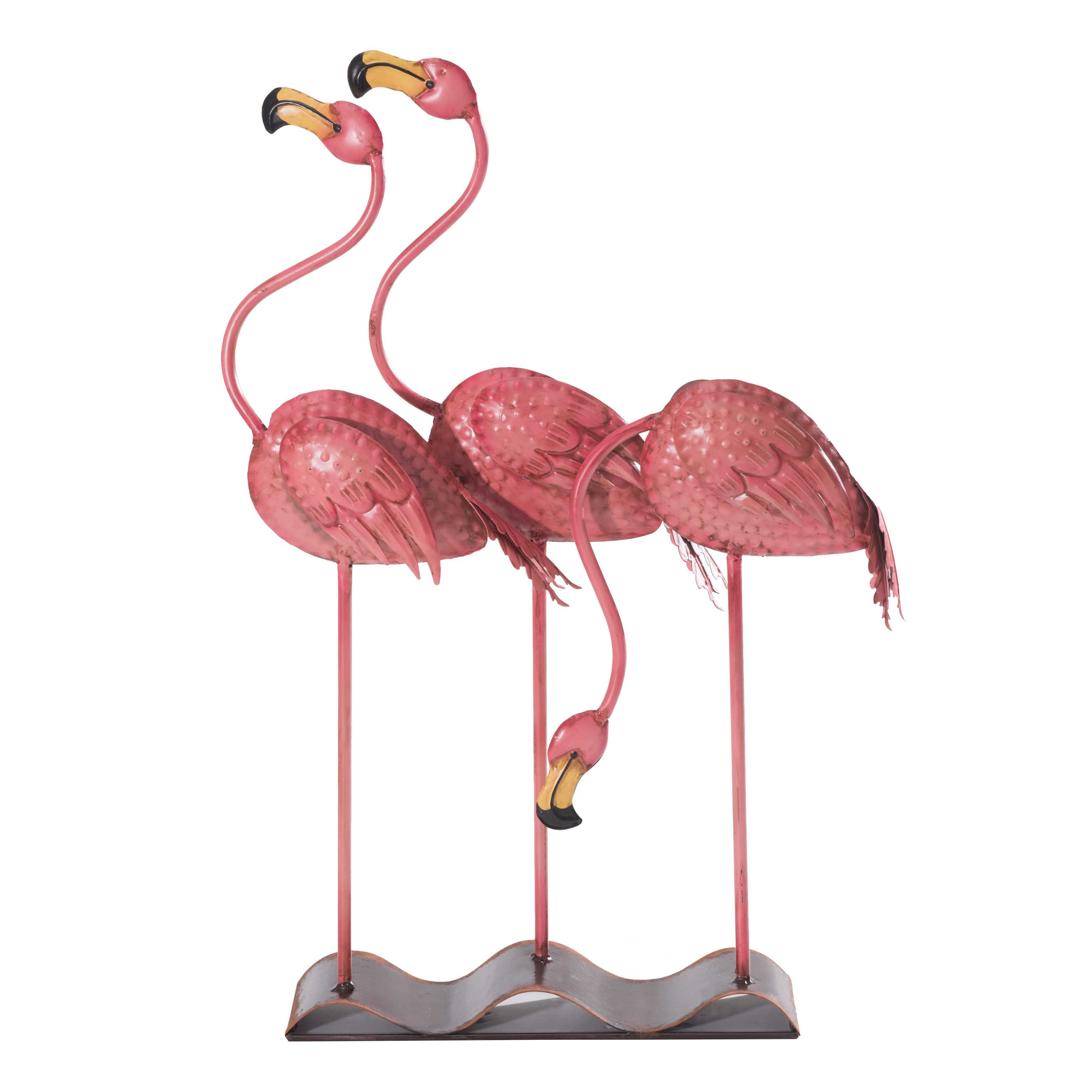 Sunjoy Three Flamingos Garden Statue & Reviews | Wayfair