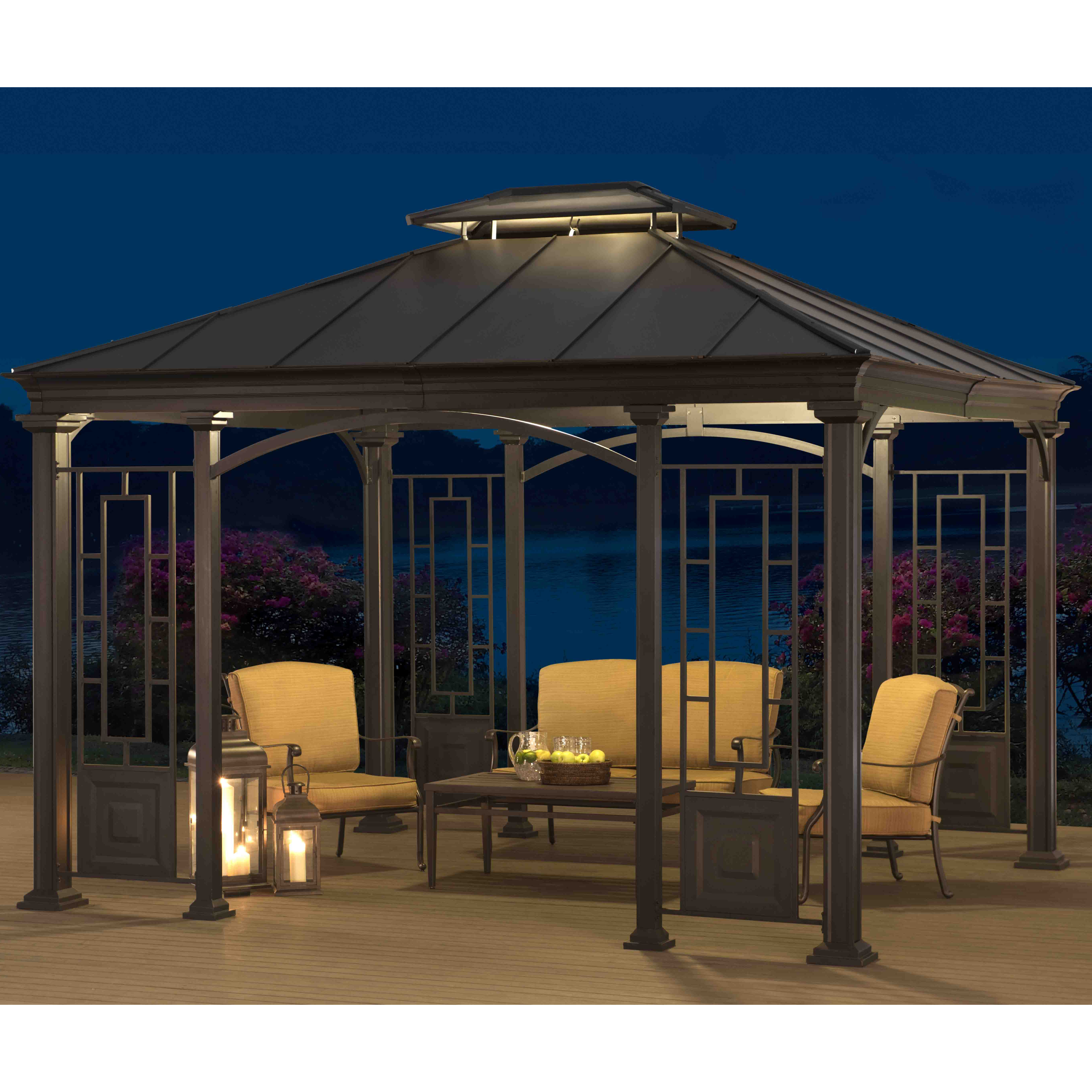 Sunjoy 12 Ft. W x 10 Ft. D Metal Permanent Gazebo Wayfair