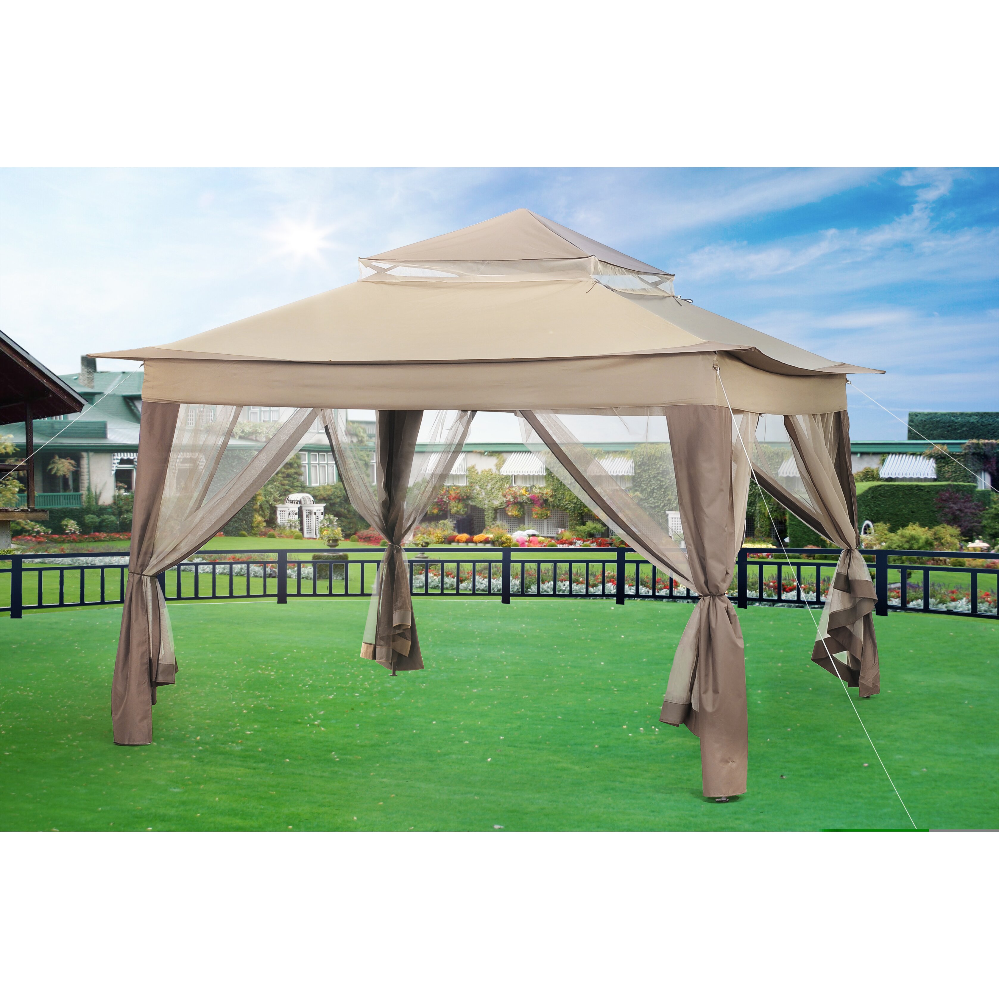 Sunjoy 10 Ft. W X 10 Ft. D Gazebo & Reviews | Wayfair