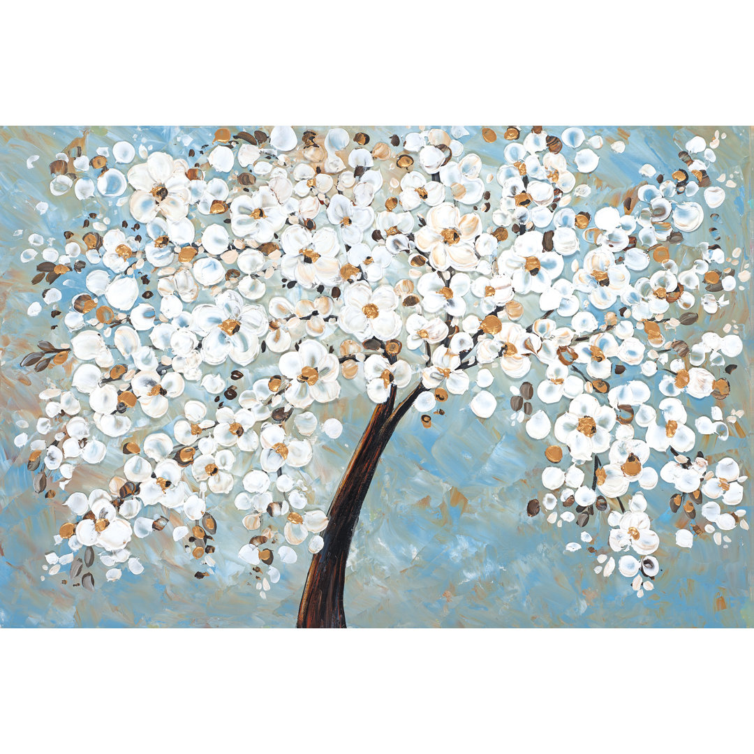 Portfolio Canvas "White Cherry Blossom" by Jolina Anthony Painting