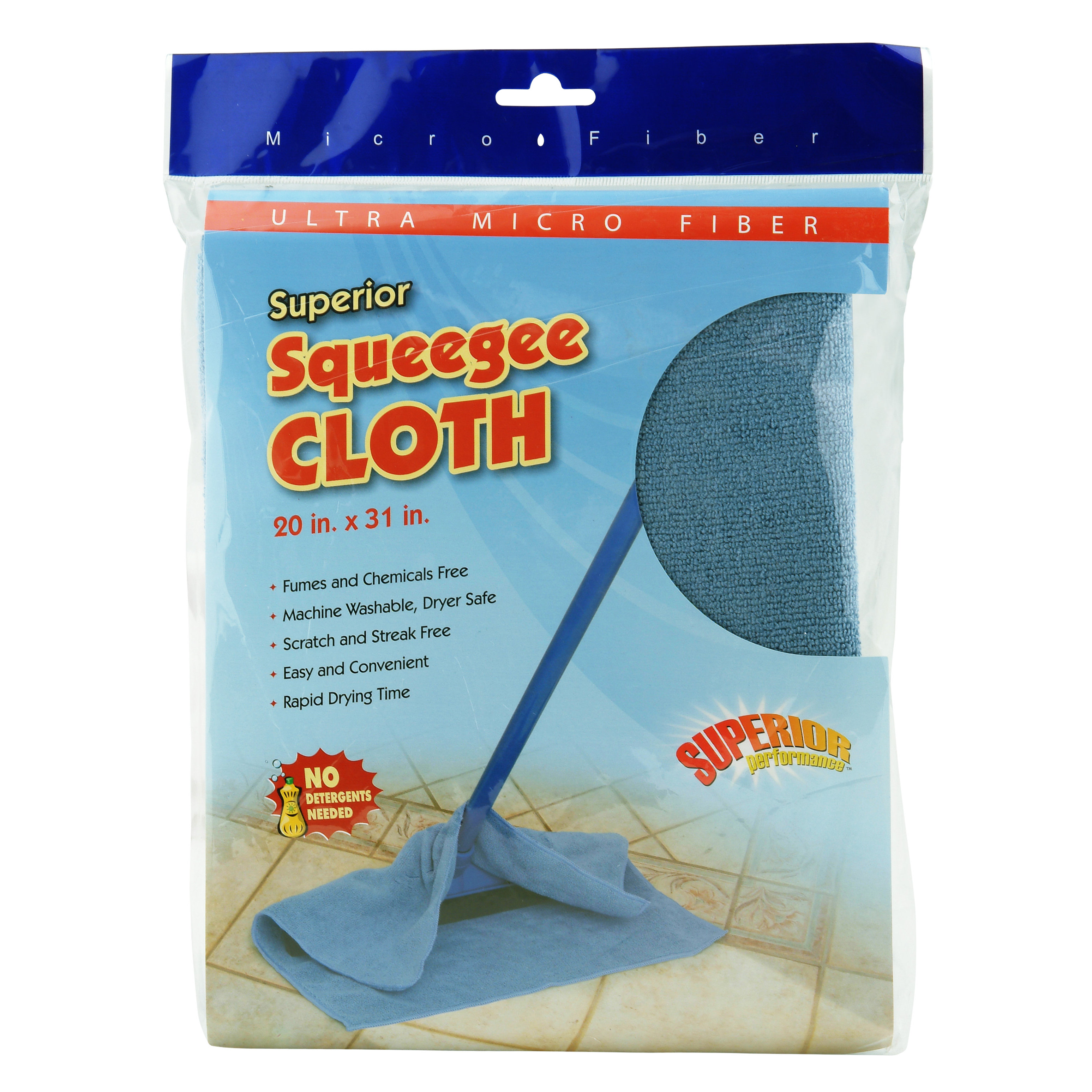 Superior Performance Superio Brand Ultra Microfiber Floor Squeegee