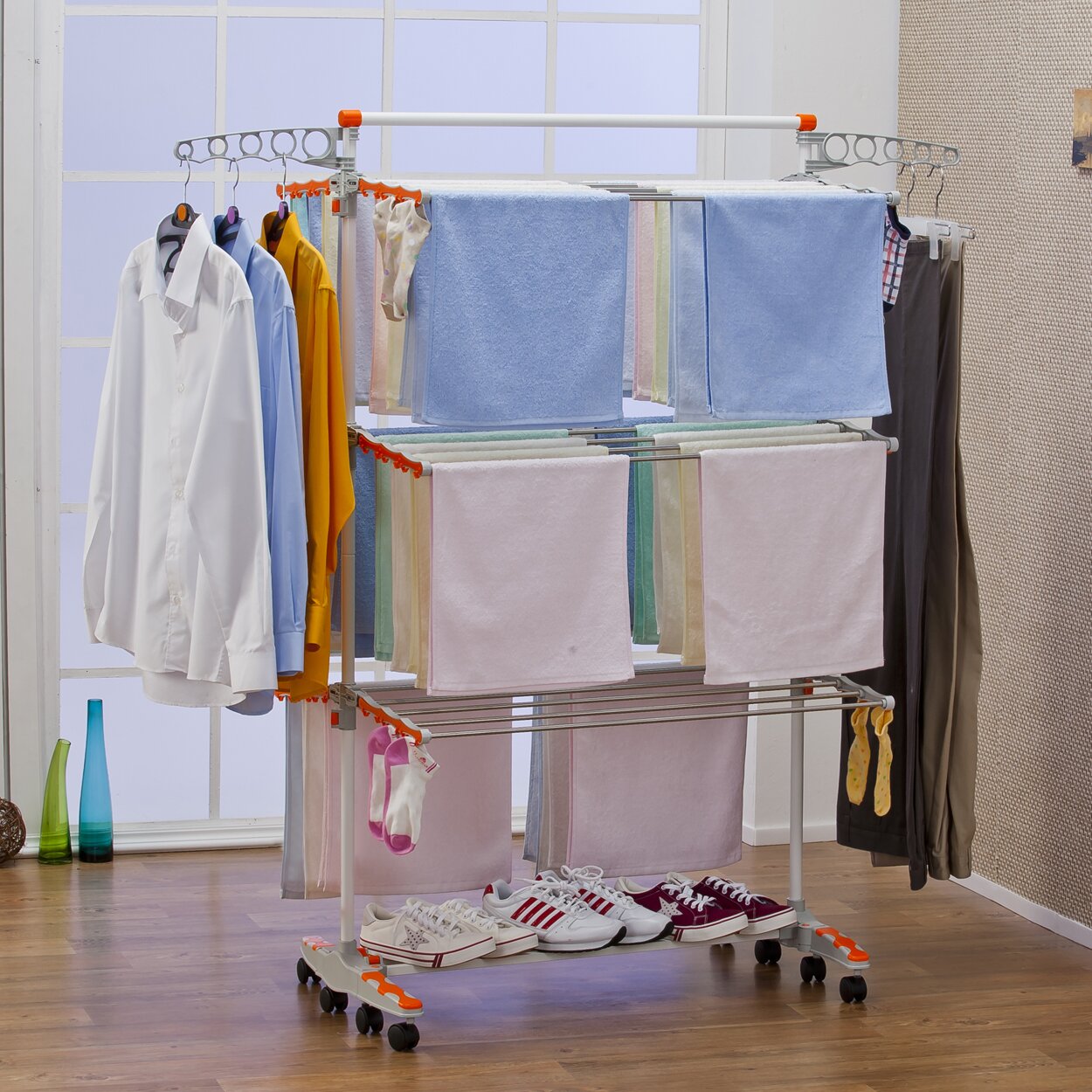 Badoogi Foldable & Compact Storage Clothes Drying Rack & Reviews Wayfair