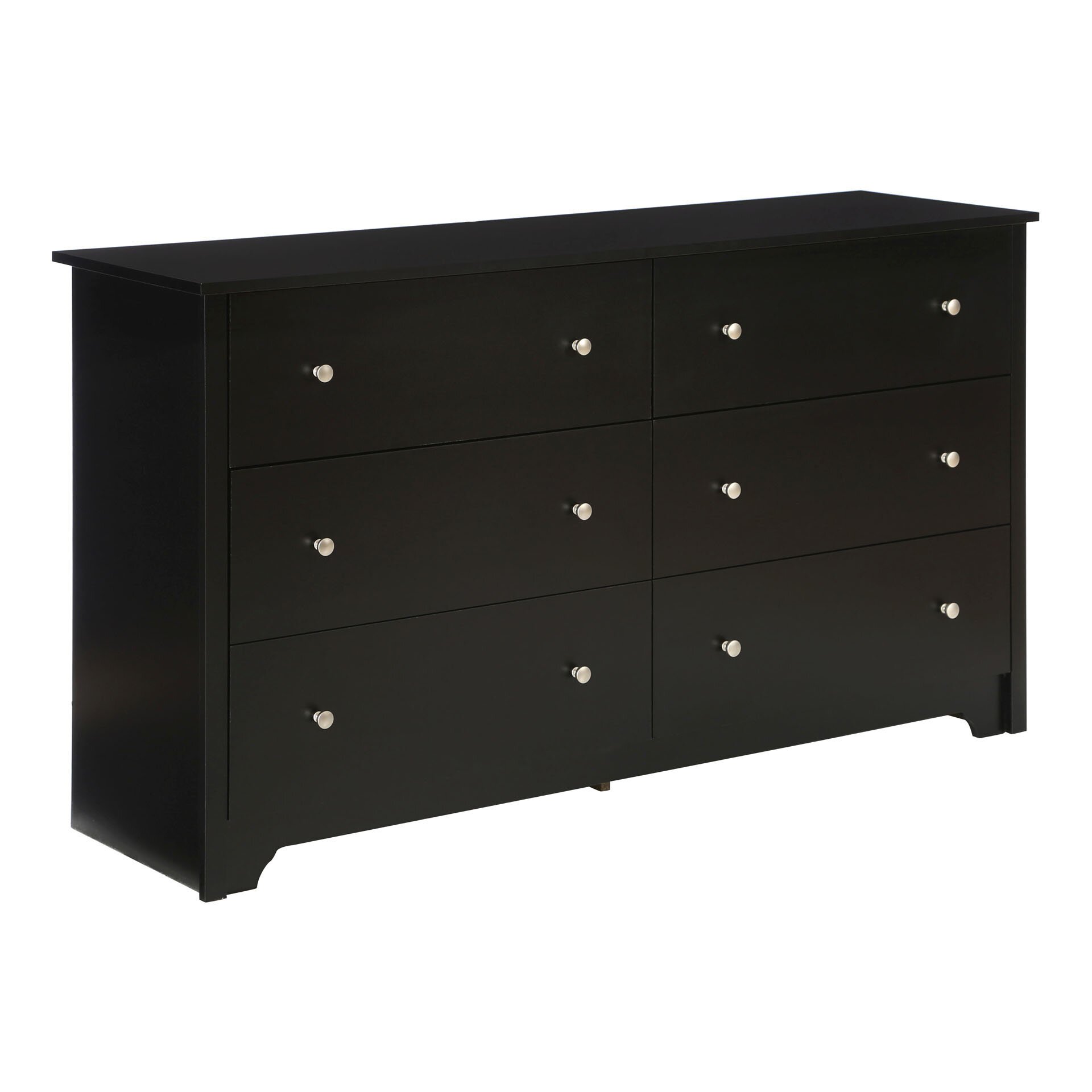 South Shore Vito 6 Drawer Double Dresser in Pure Black ...