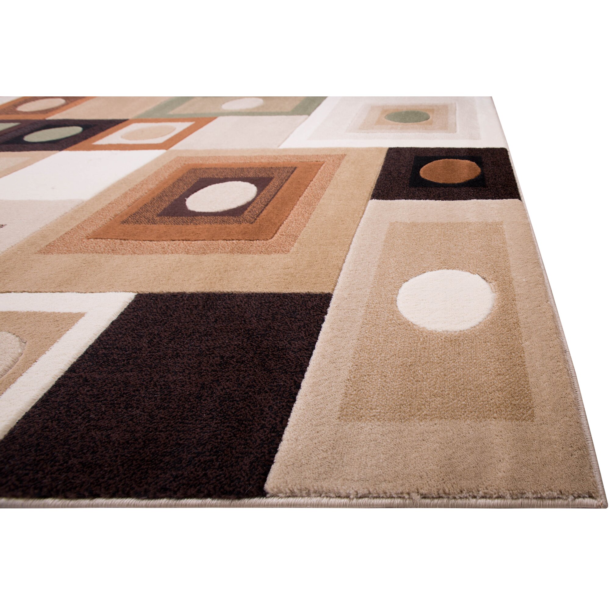 Zipcode™ Design Nolan Brown/Green Area Rug & Reviews | Wayfair