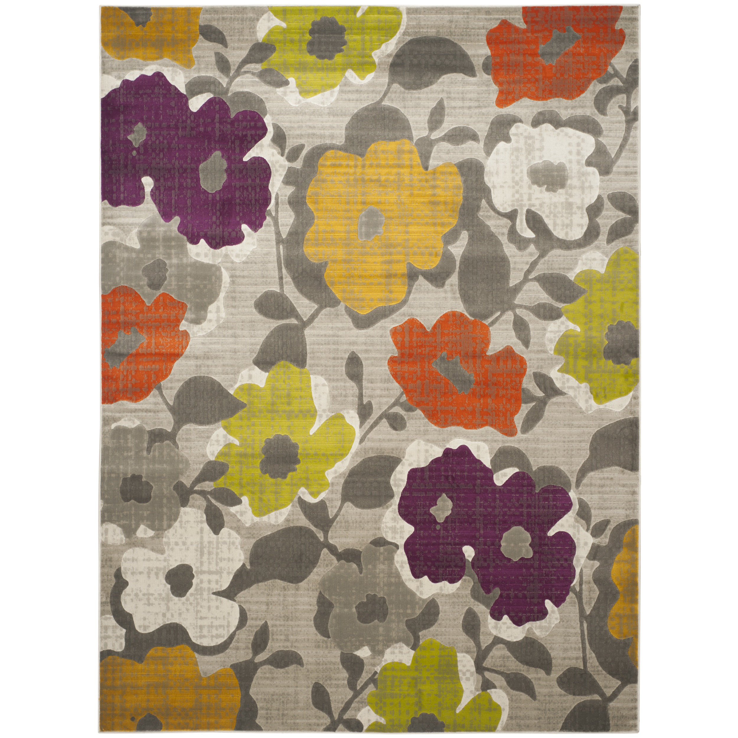 Zipcode™ Design Grey / Yellow Floral and Plant Rug & Reviews