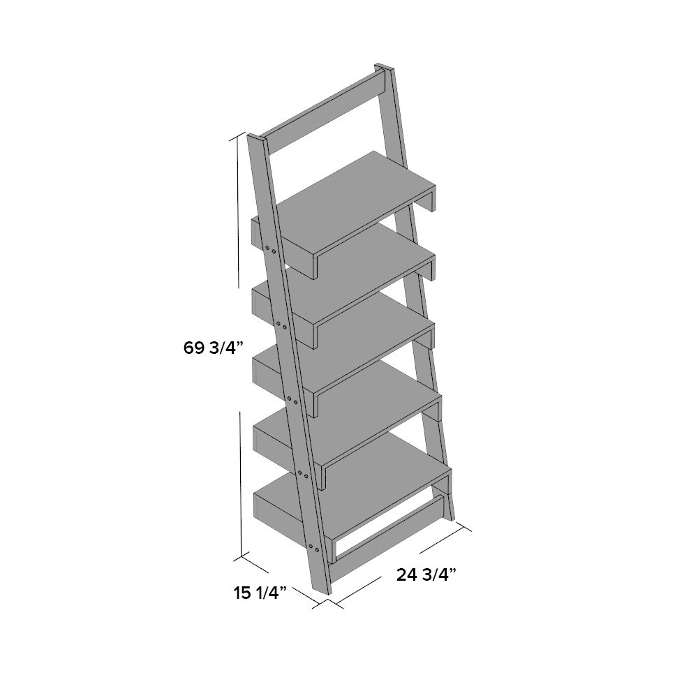 Zipcode™ Design Erica 69" Leaning Bookcase & Reviews Wayfair