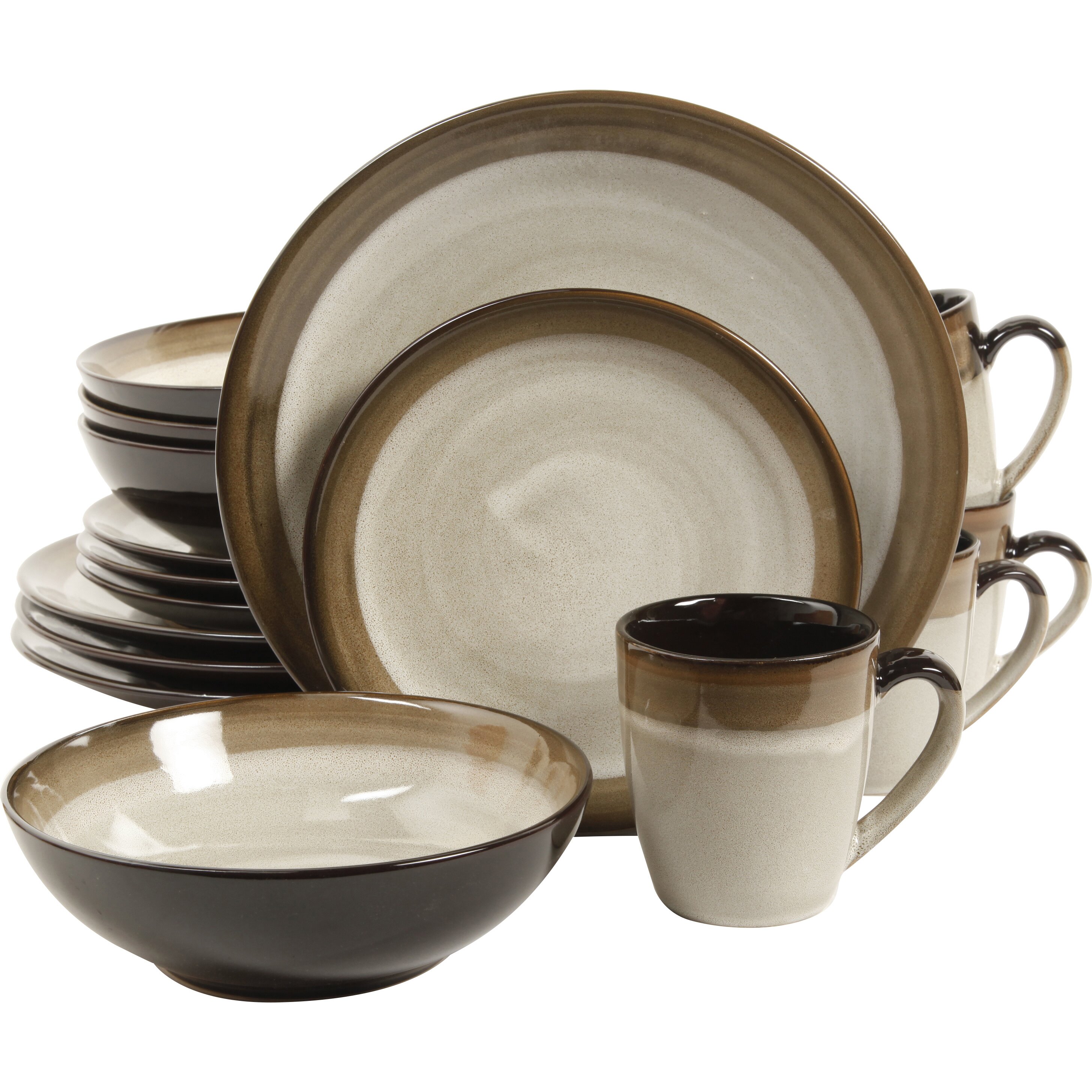 Gibson Couture Bands 16 Piece Dinnerware Set & Reviews | Wayfair