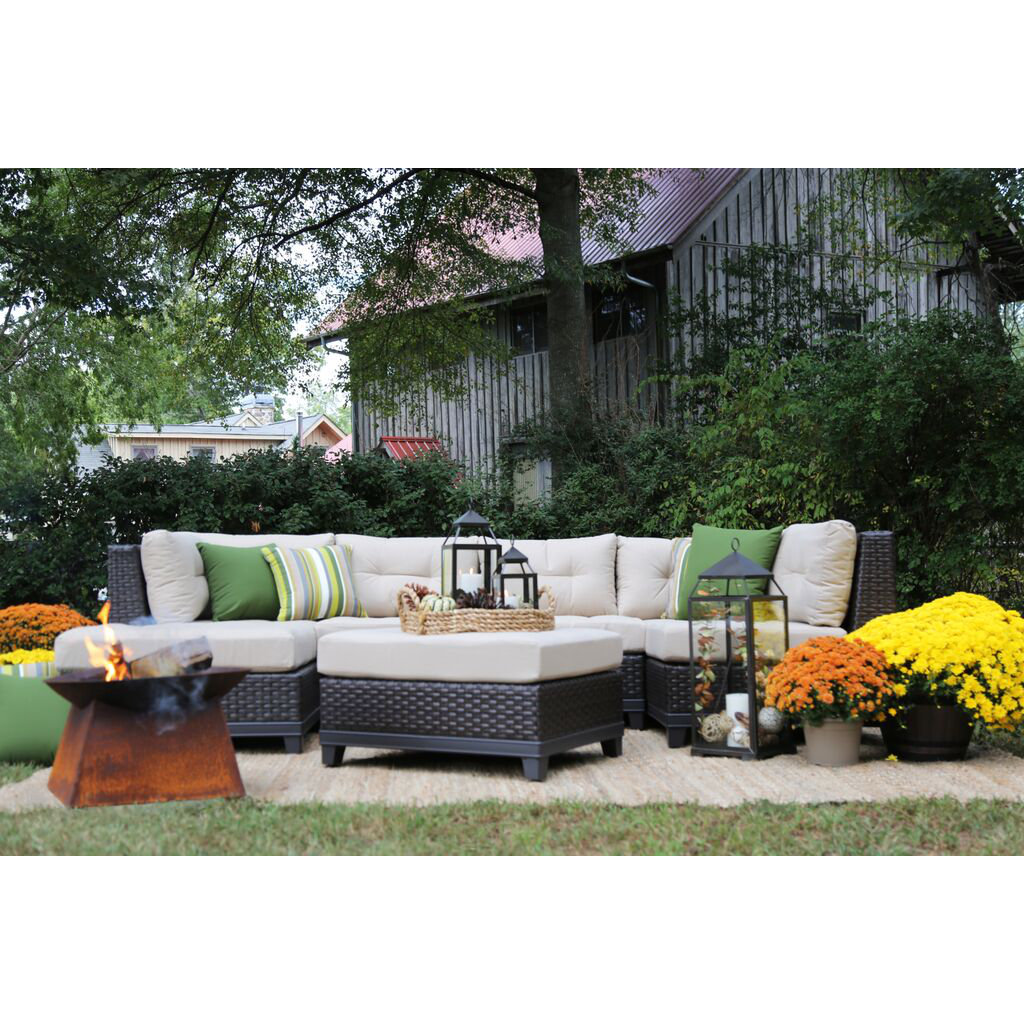 AE Outdoor Hillborough 4 Piece Sectional with Cushions ... AE Outdoor Hillborough 4 Piece Sectional with Cushions ... on Outdoor 4 Piece Sectional id=76791