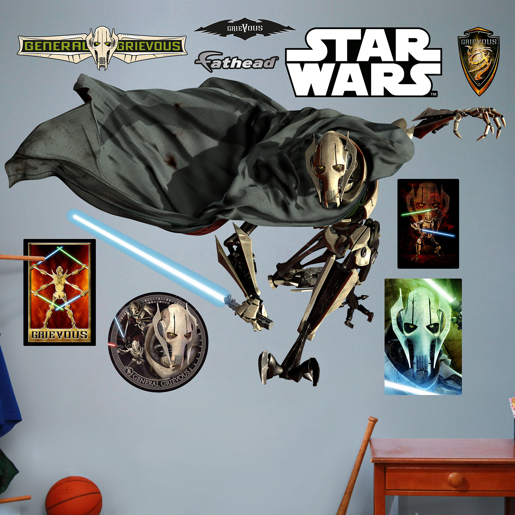 Fathead Star Wars General Grievous Peel and Stick Wall Decal Wayfair