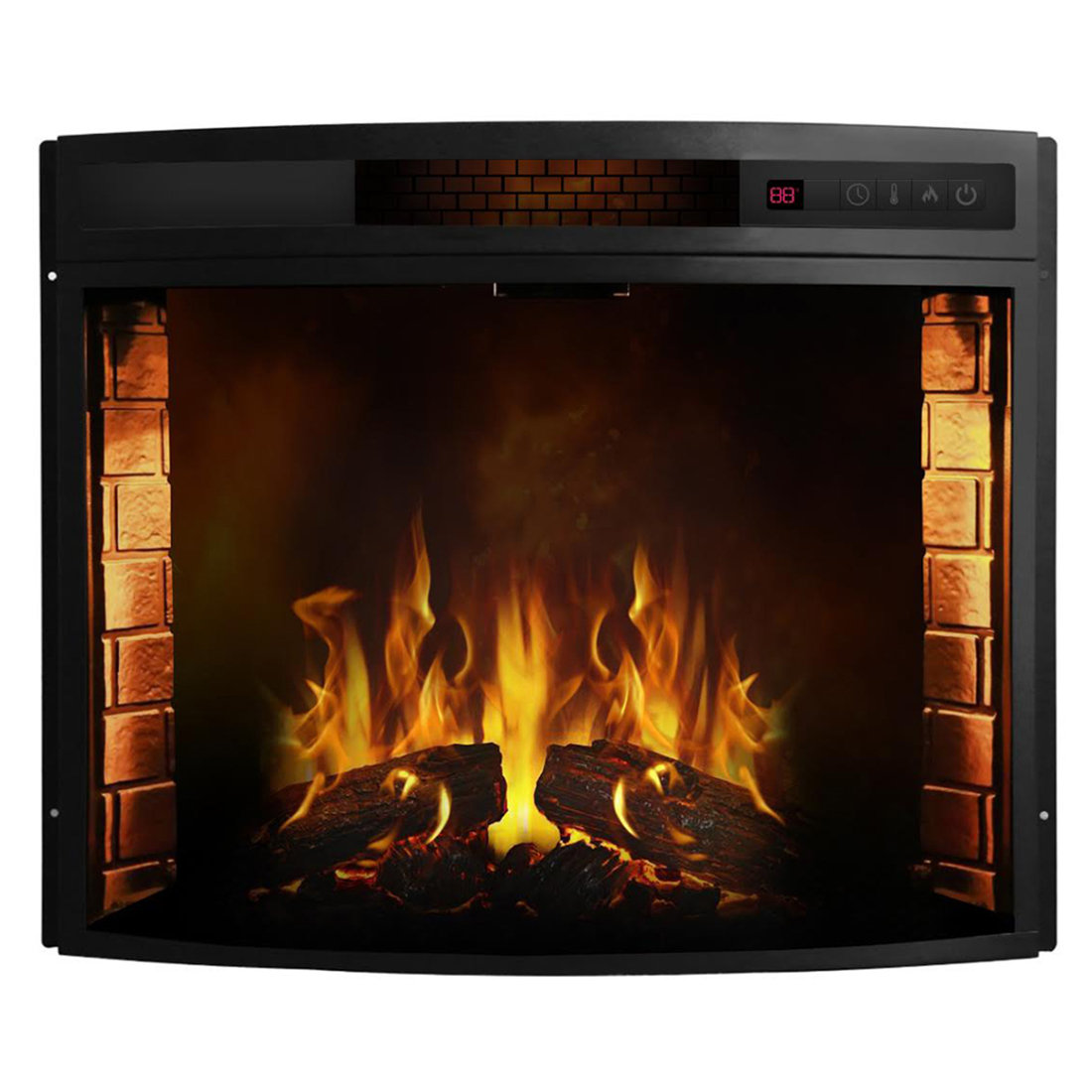 Moda Flame Elwood Curved Electric Fireplace Insert Wayfair