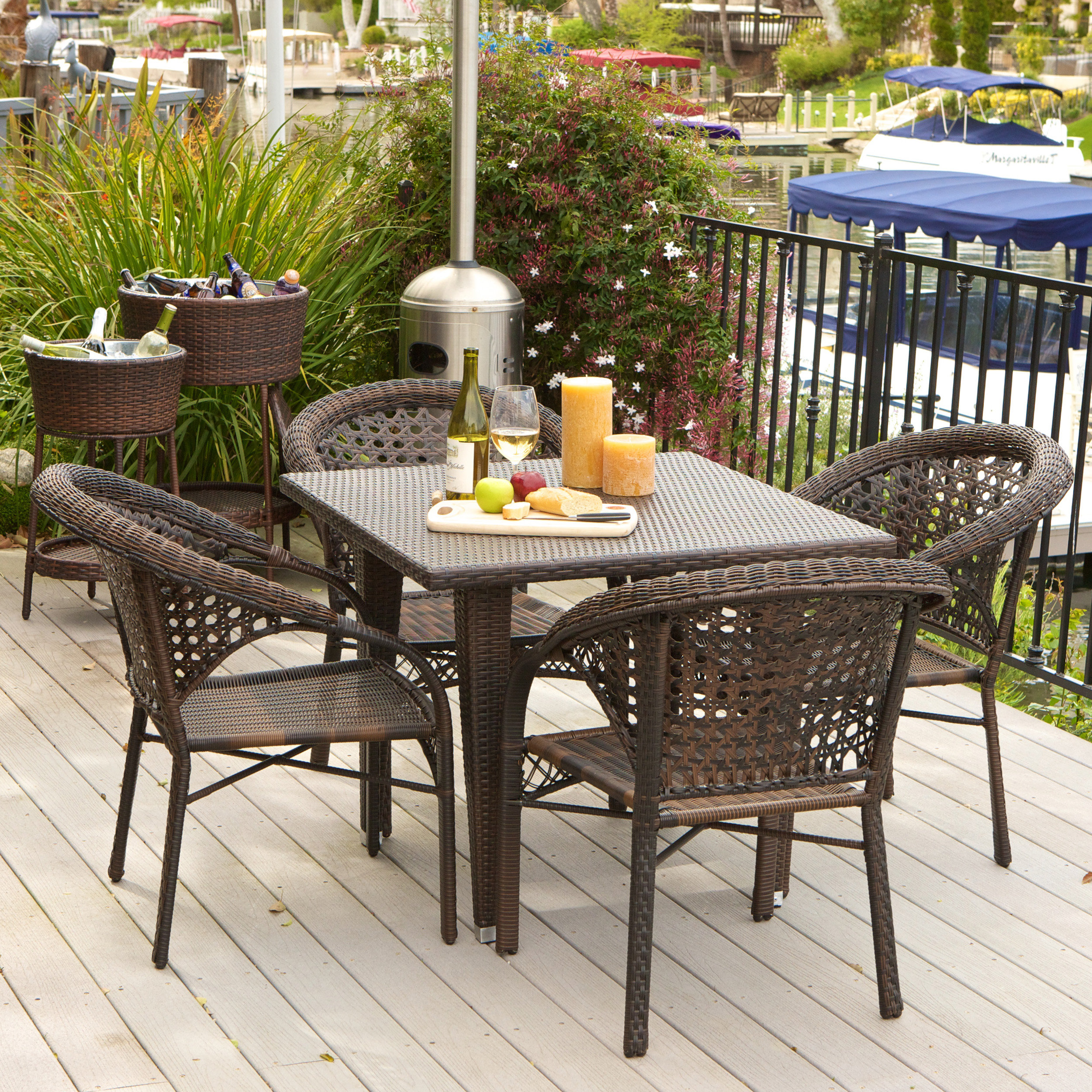 Brayden Studio Alsup 5 Piece Outdoor Dining Set & Reviews ...