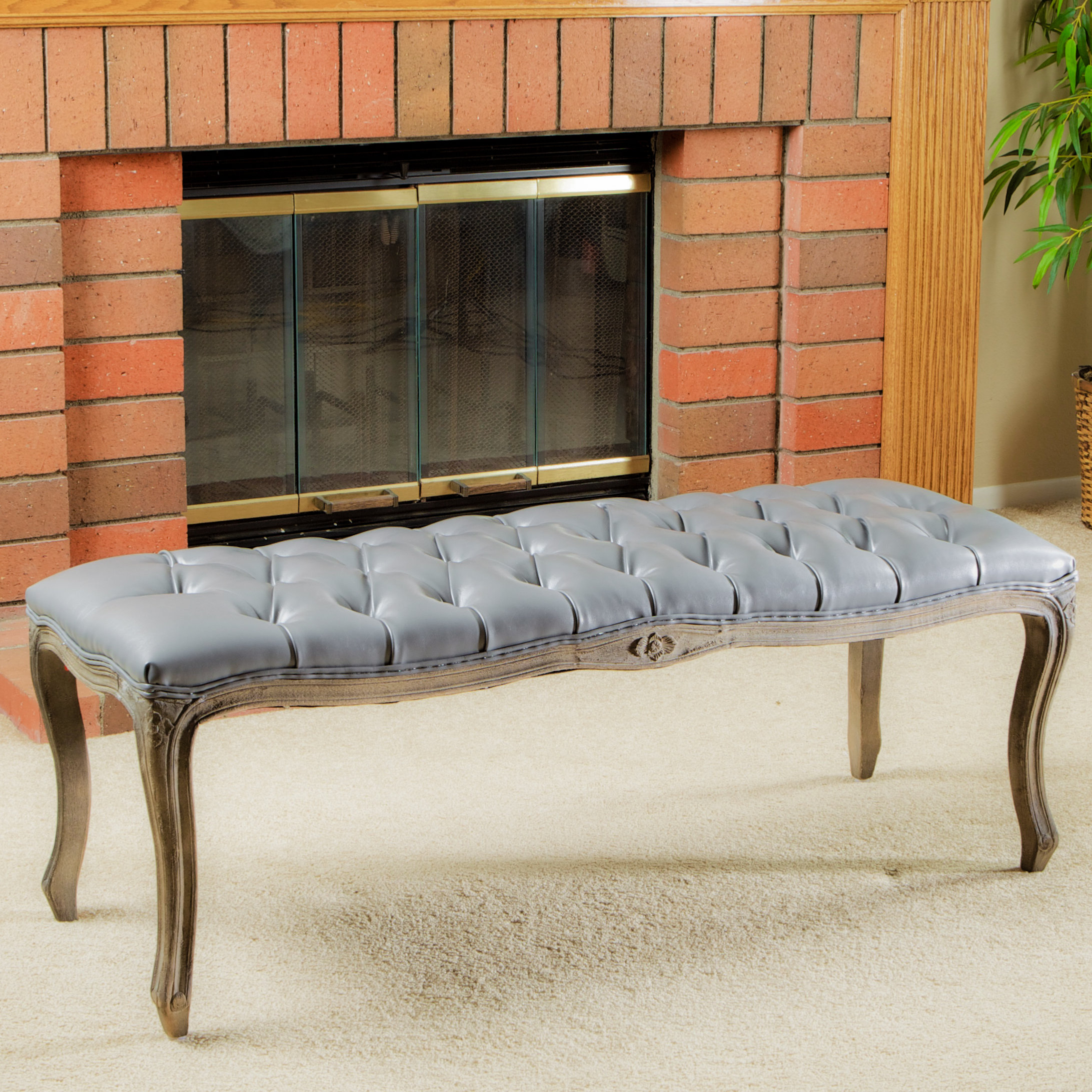 Home Loft Concepts Connor Leather Entryway Bench & Reviews Wayfair