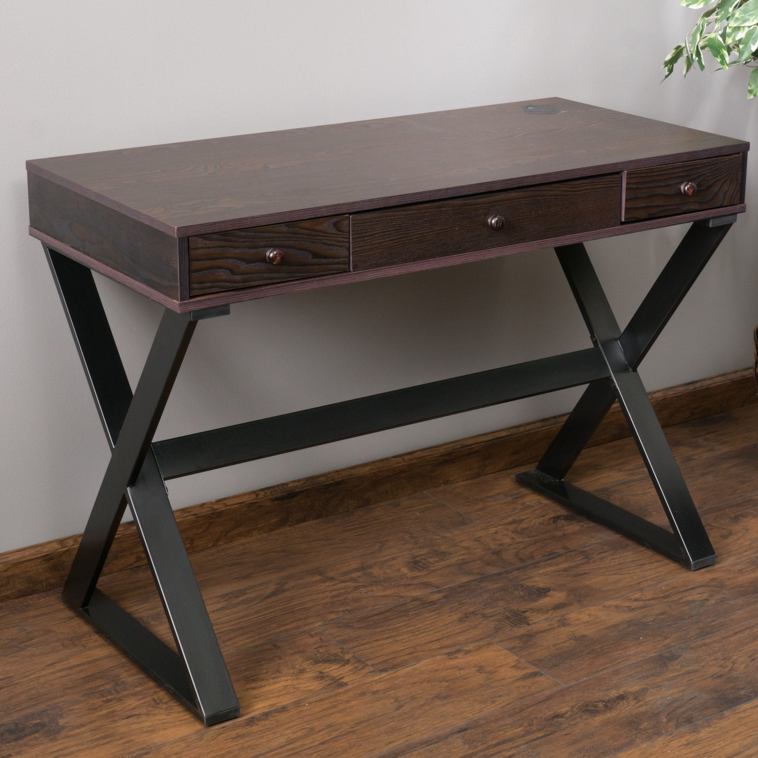 Home Loft Concepts Beverly 3 Drawer Writing Desk & Reviews Wayfair