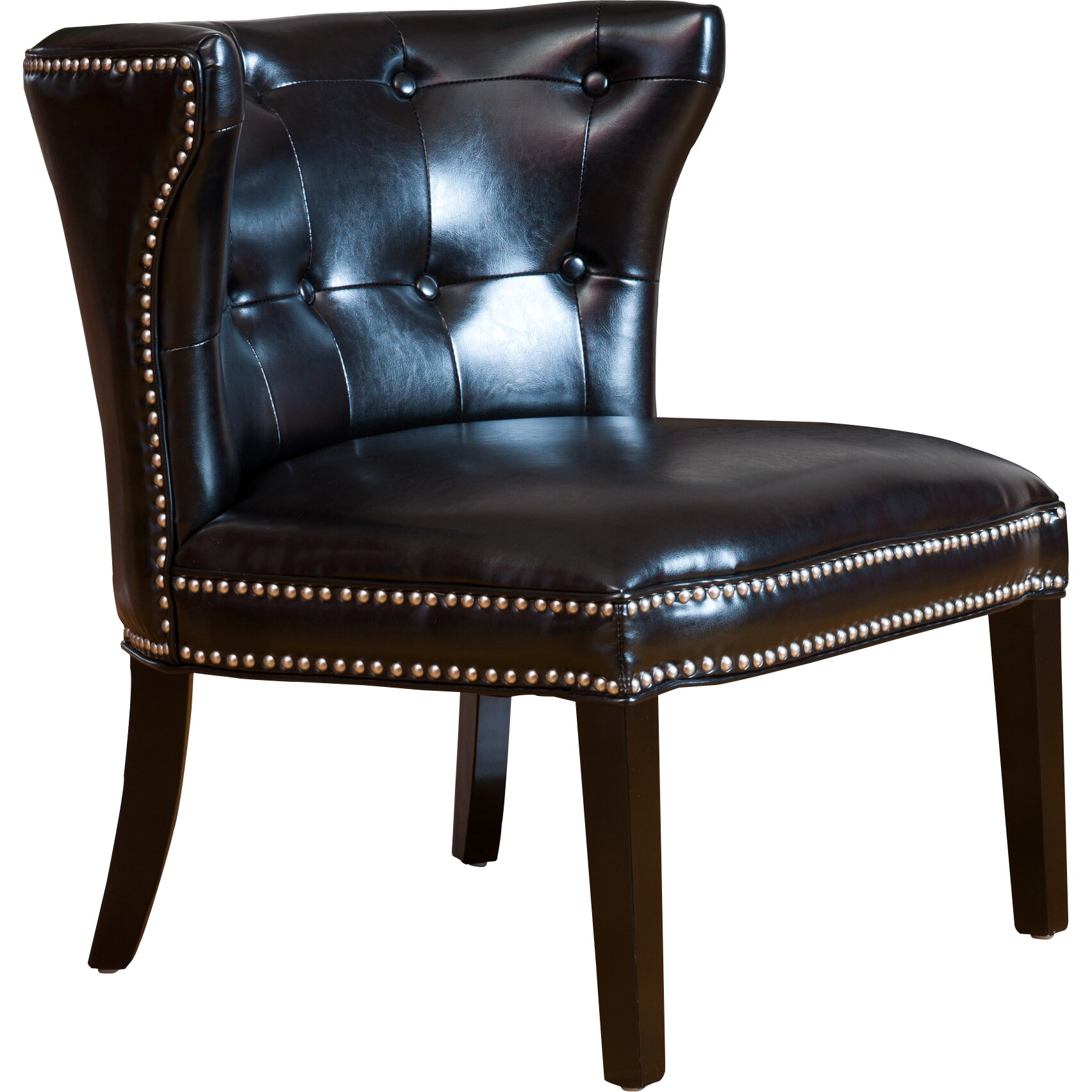 Home Loft Concepts Theodore Leather Side Chair & Reviews | Wayfair