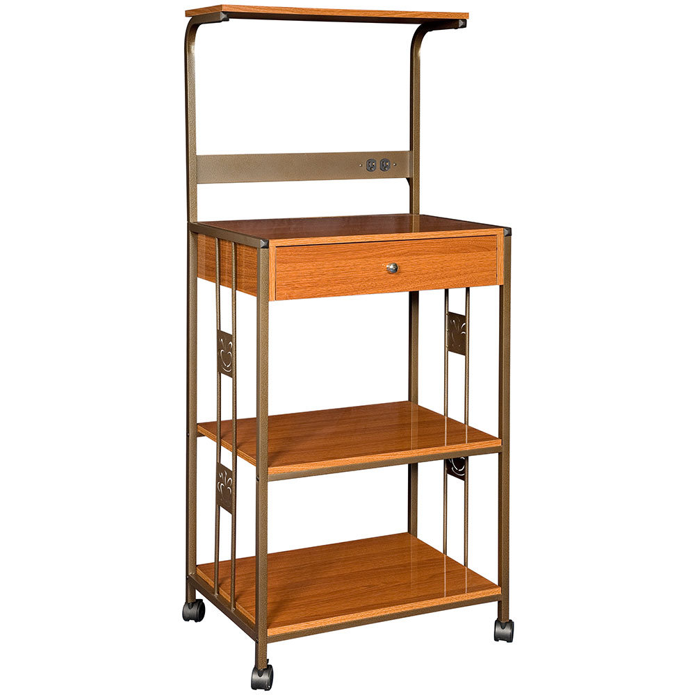 Hazelwood Home Microwave Cart with Wood Top I & Reviews Wayfair