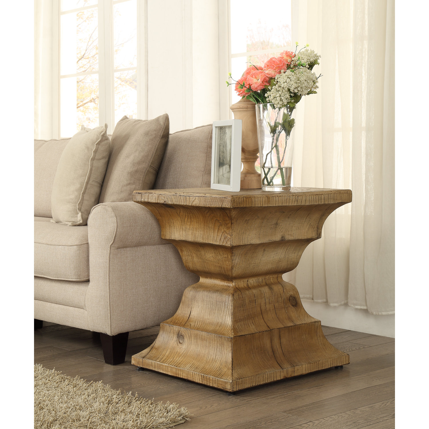 Hazelwood Home Maple Console Table Wayfair