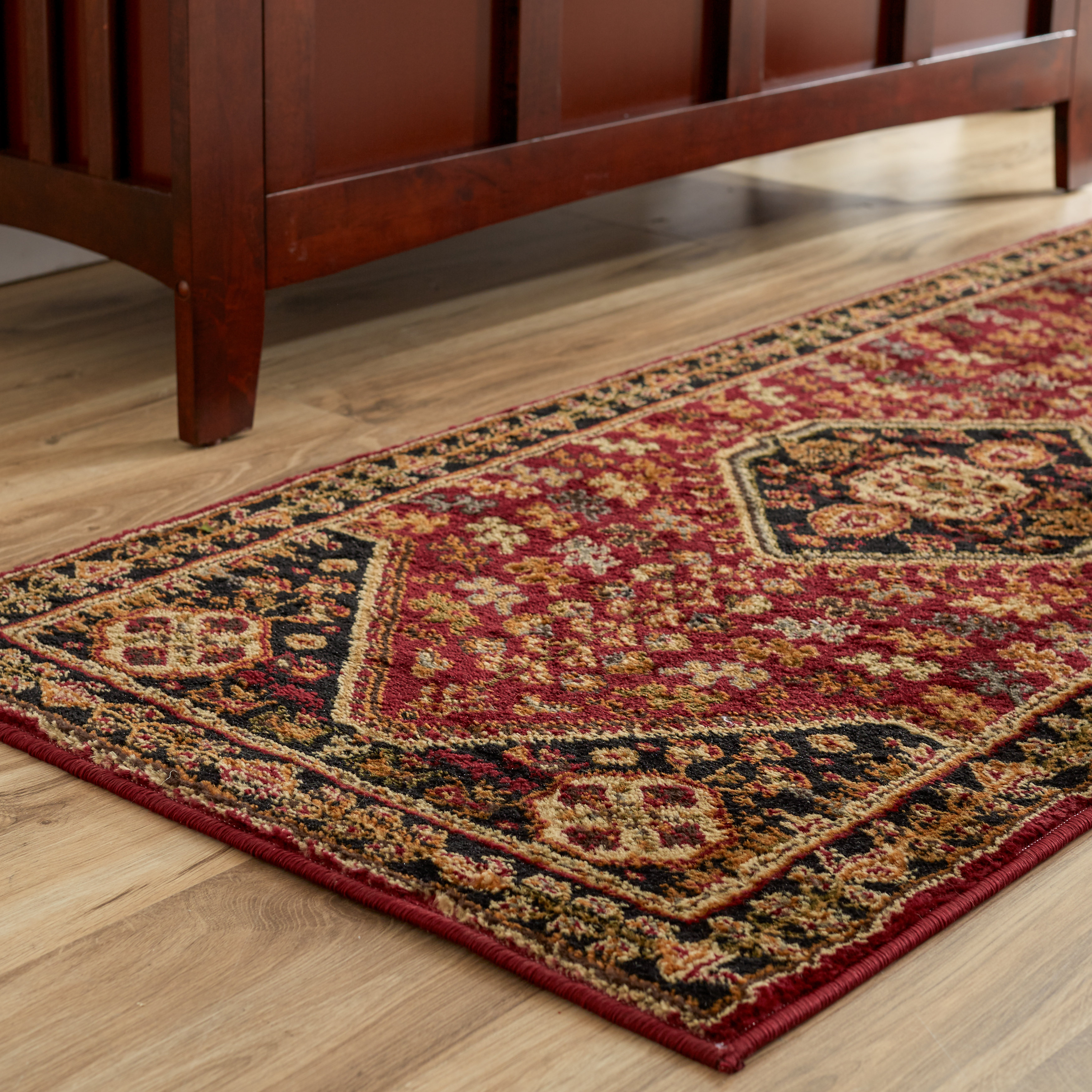 Andover Mills Leland Red and Black Area Rug & Reviews Wayfair