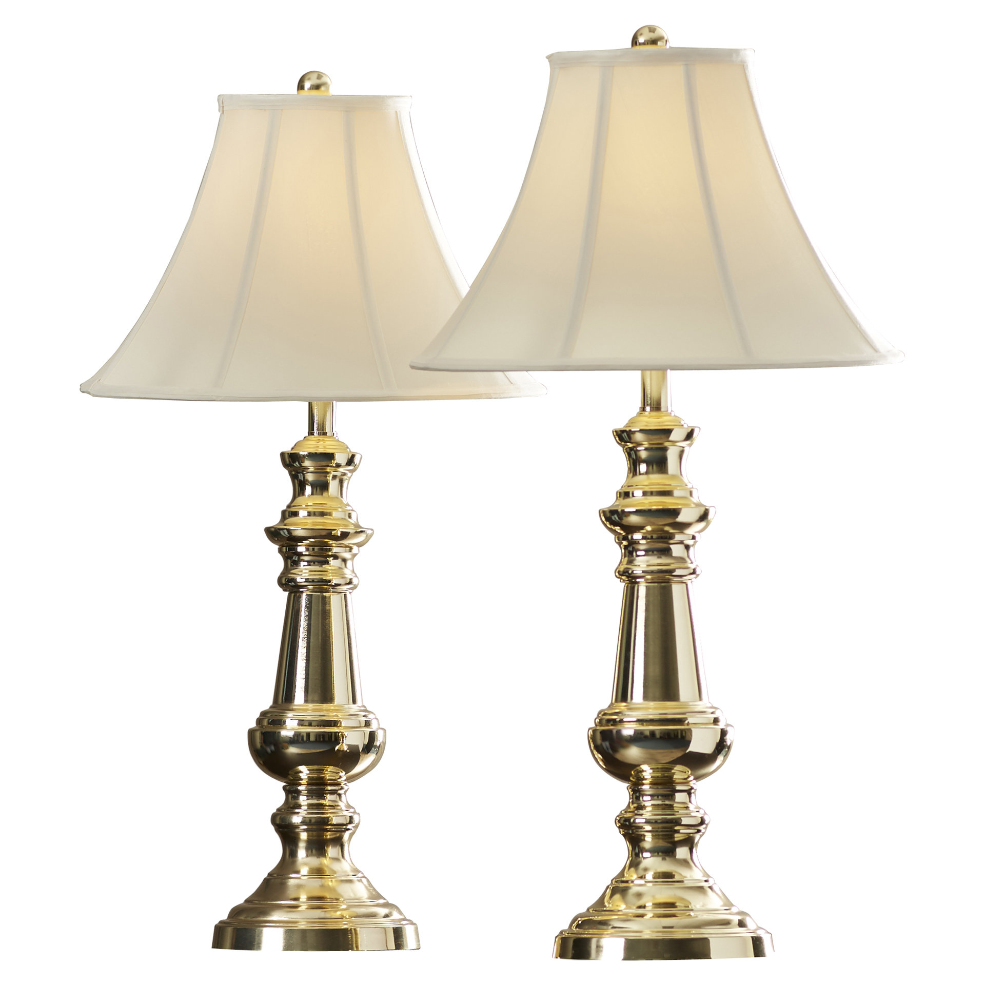 Andover Mills Rennie Polished Brass 32" Table Lamp with Bell Shade