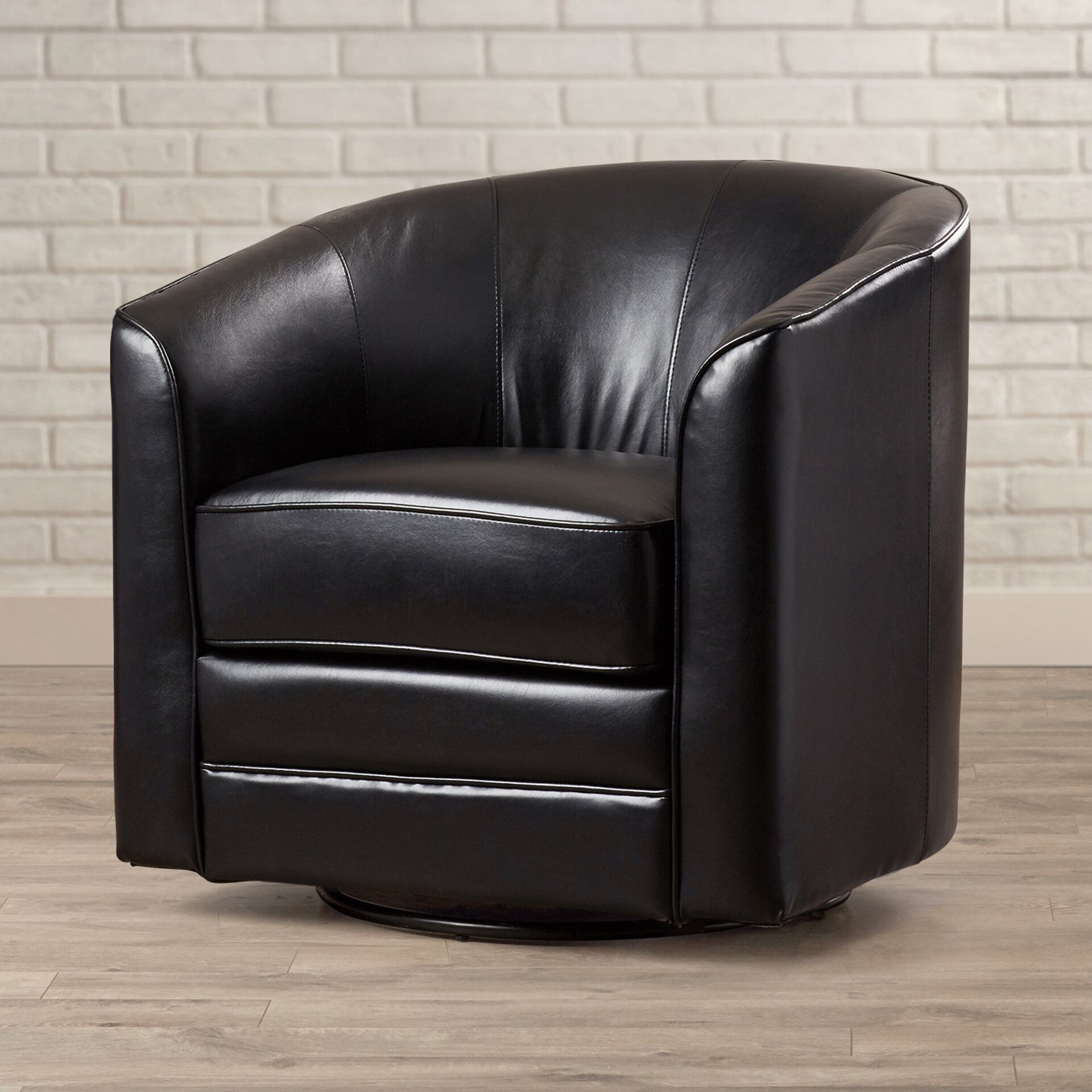 Andover Mills Wells Swivel Barrel Chair & Reviews | Wayfair