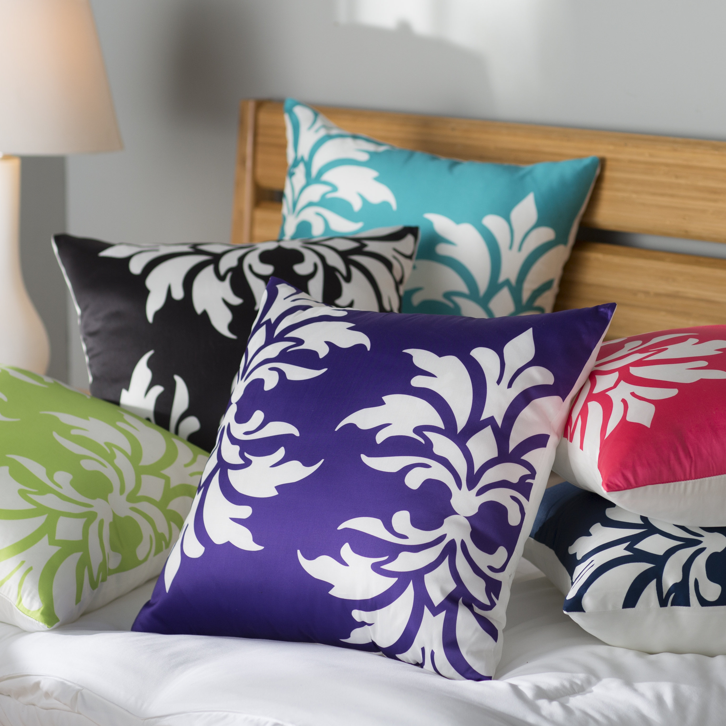 Andover Mills Eudora Double Damask Outdoor Throw Pillow & Reviews Wayfair