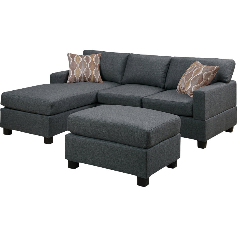Andover Mills Birchview Reversible Chaise Sectional Sofa 