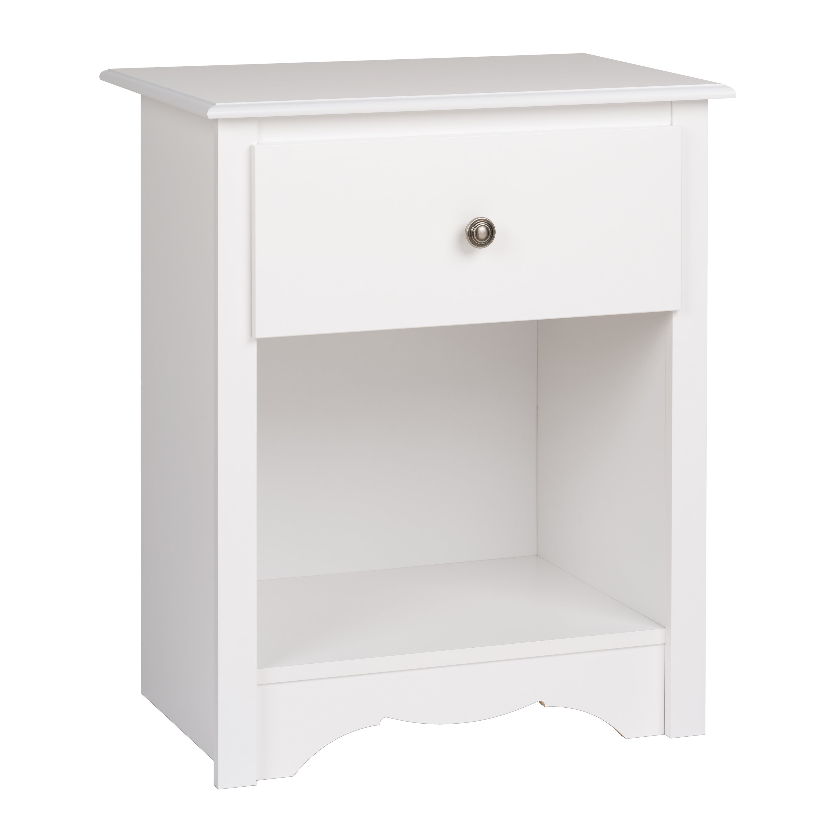 Andover Mills Sybil Tall White 1 Drawer Nightstand & Reviews Wayfair