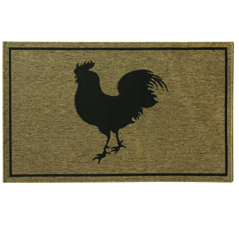 Bacova Guild Reliance Rooster Burlap Area Rug & Reviews Wayfair