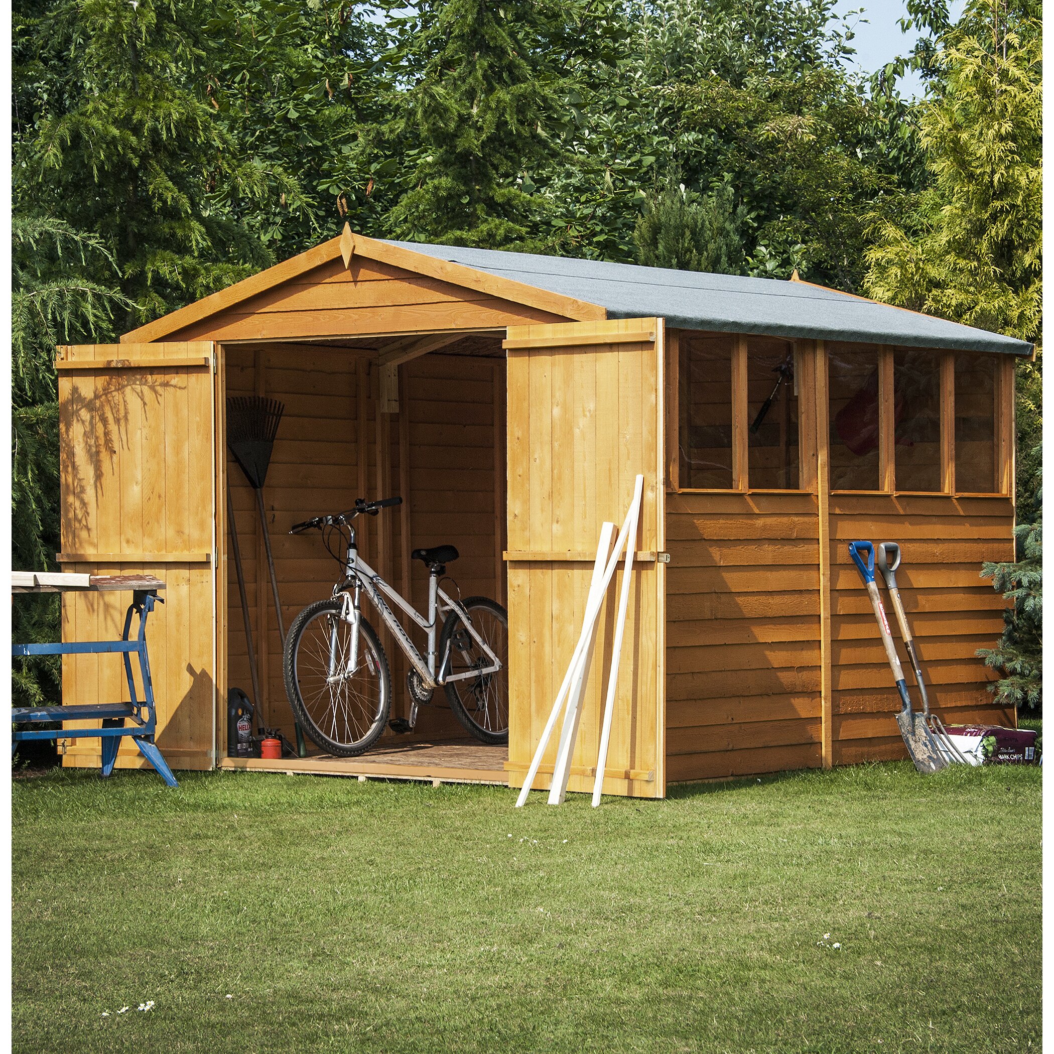 dCor design 12 x 6 Wooden Storage Shed | Wayfair UK