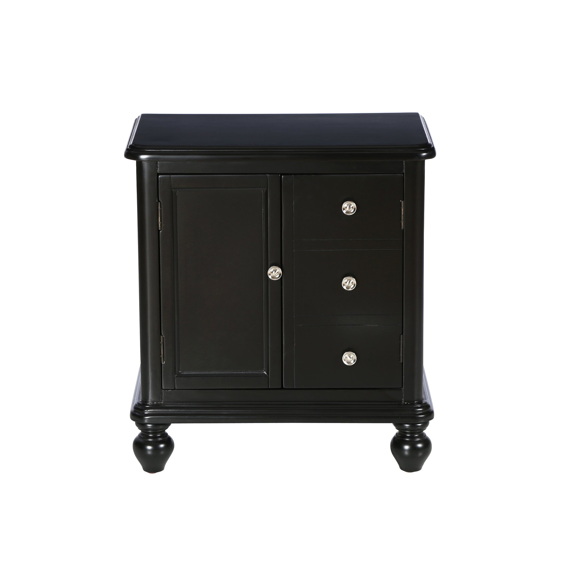 Pulaski Faux 3 Drawer Accent Cabinet in Black & Reviews | Wayfair