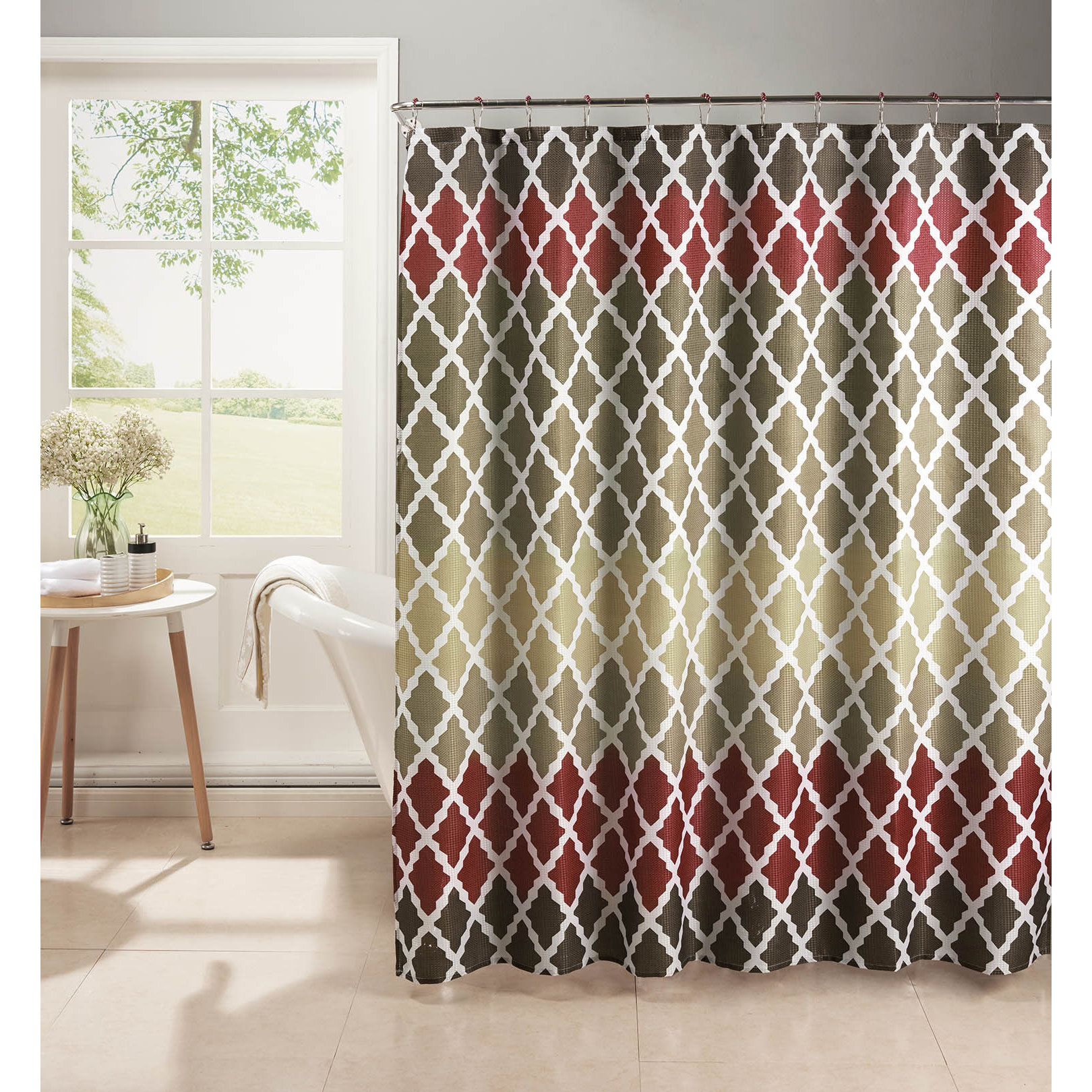 Bath Studio Diamond Weave Textured Shower Curtain Set & Reviews Wayfair