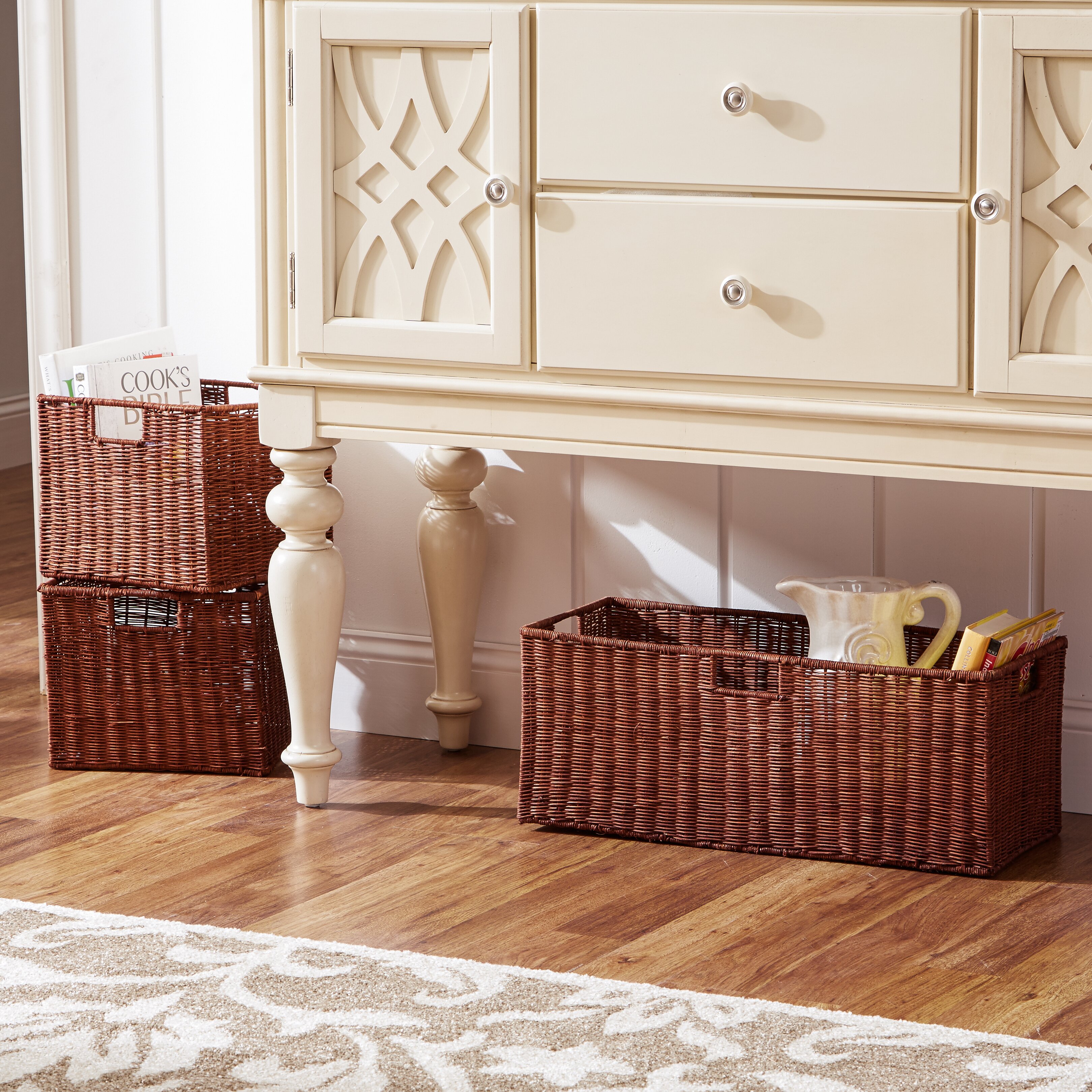 Three Posts 3 Piece Storage Basket Set & Reviews  Wayfair