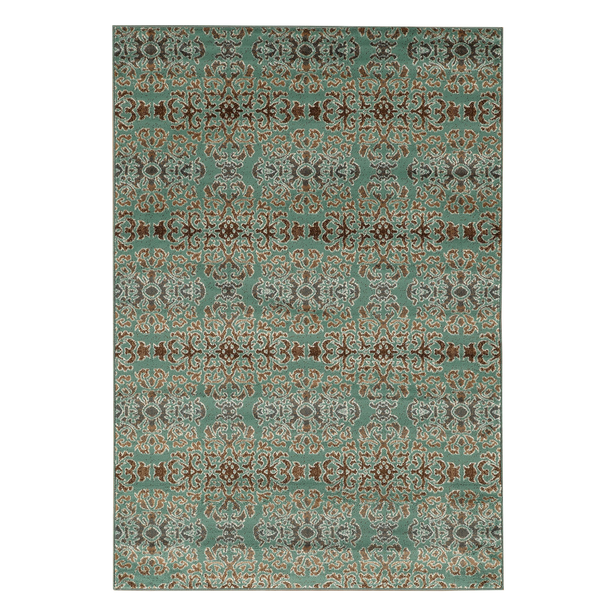 Three Posts Damask Blue Area Rug & Reviews Wayfair