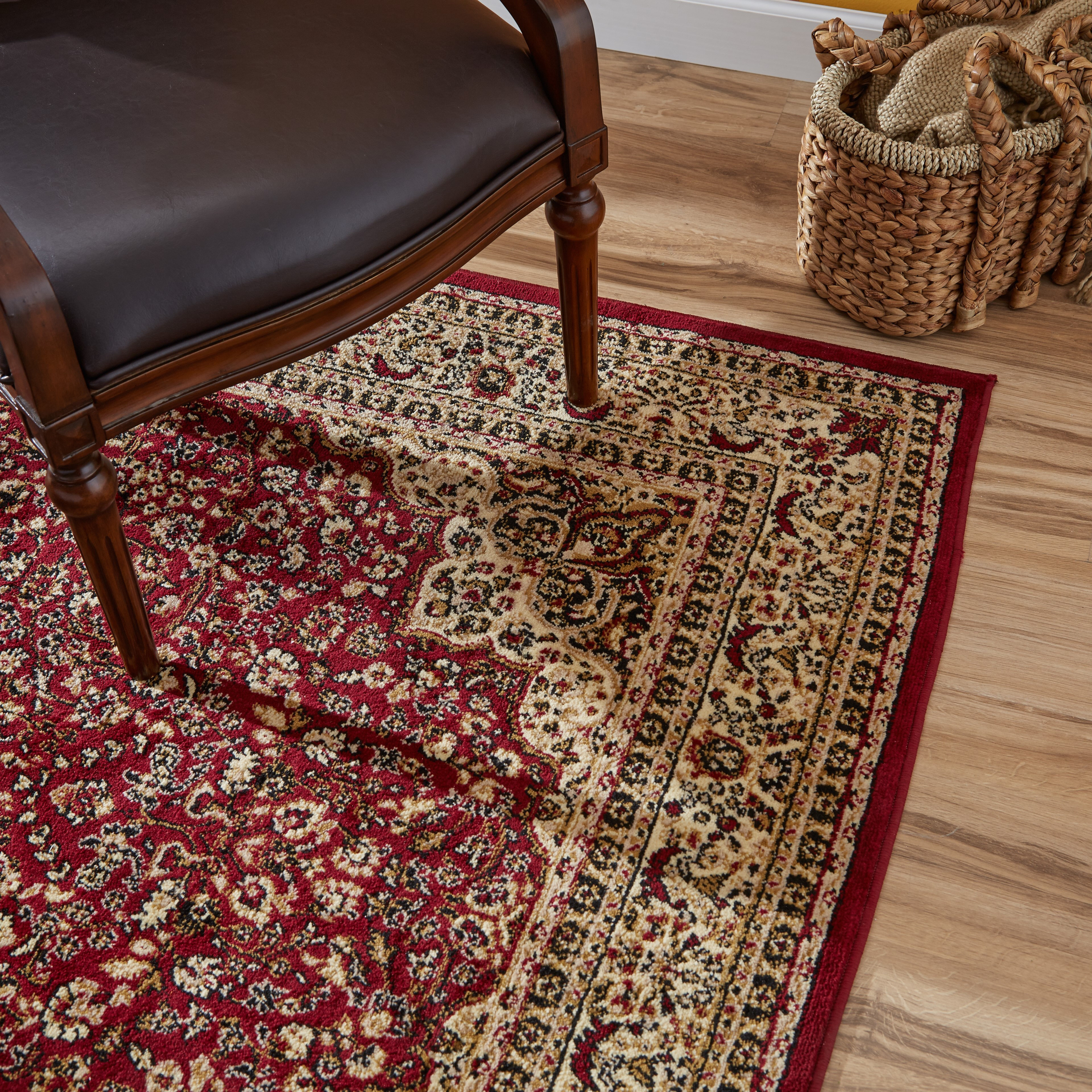 Three Posts Traditional Area Rug in Maroon & Reviews | Wayfair