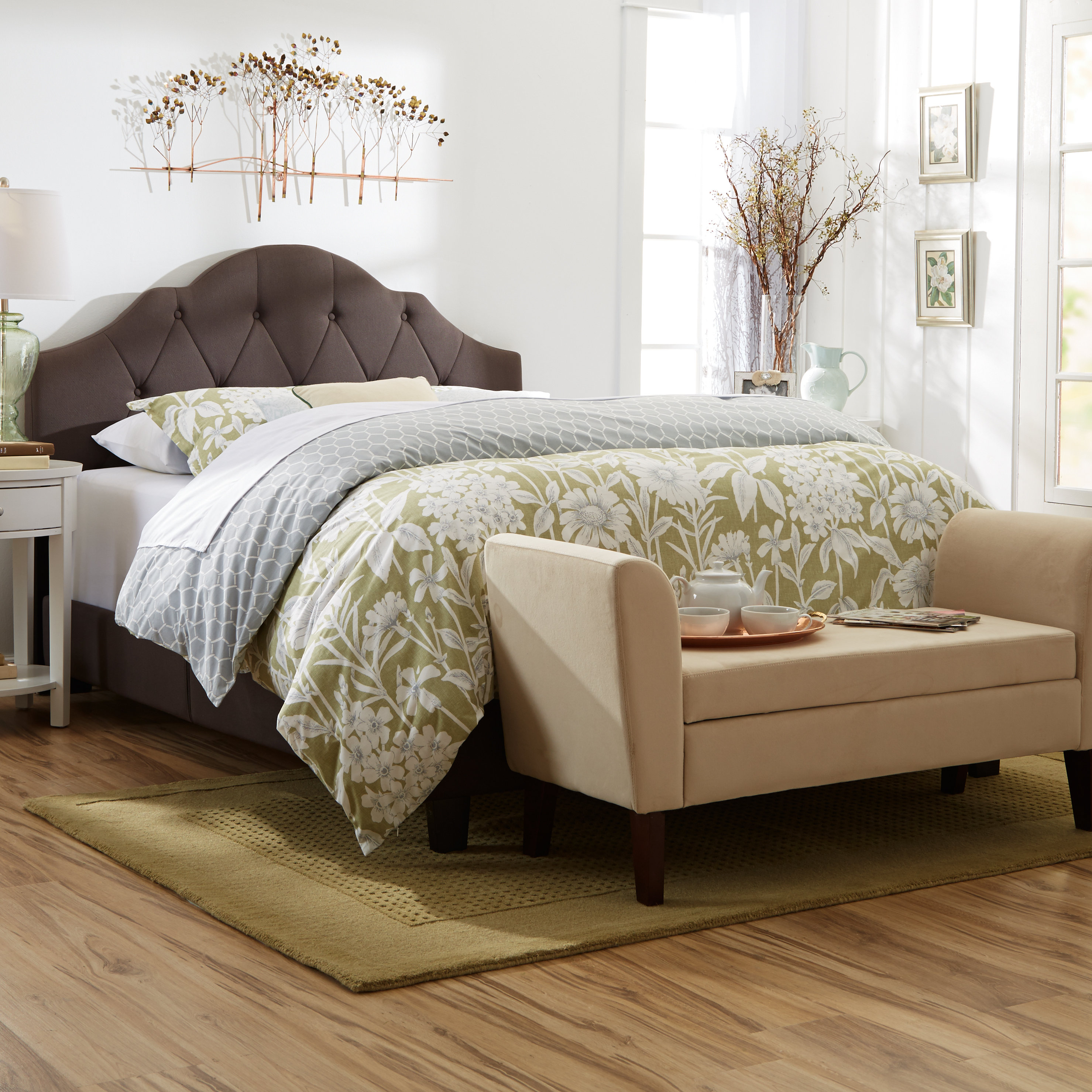 Three Posts Portman Upholstered Headboard & Reviews Wayfair