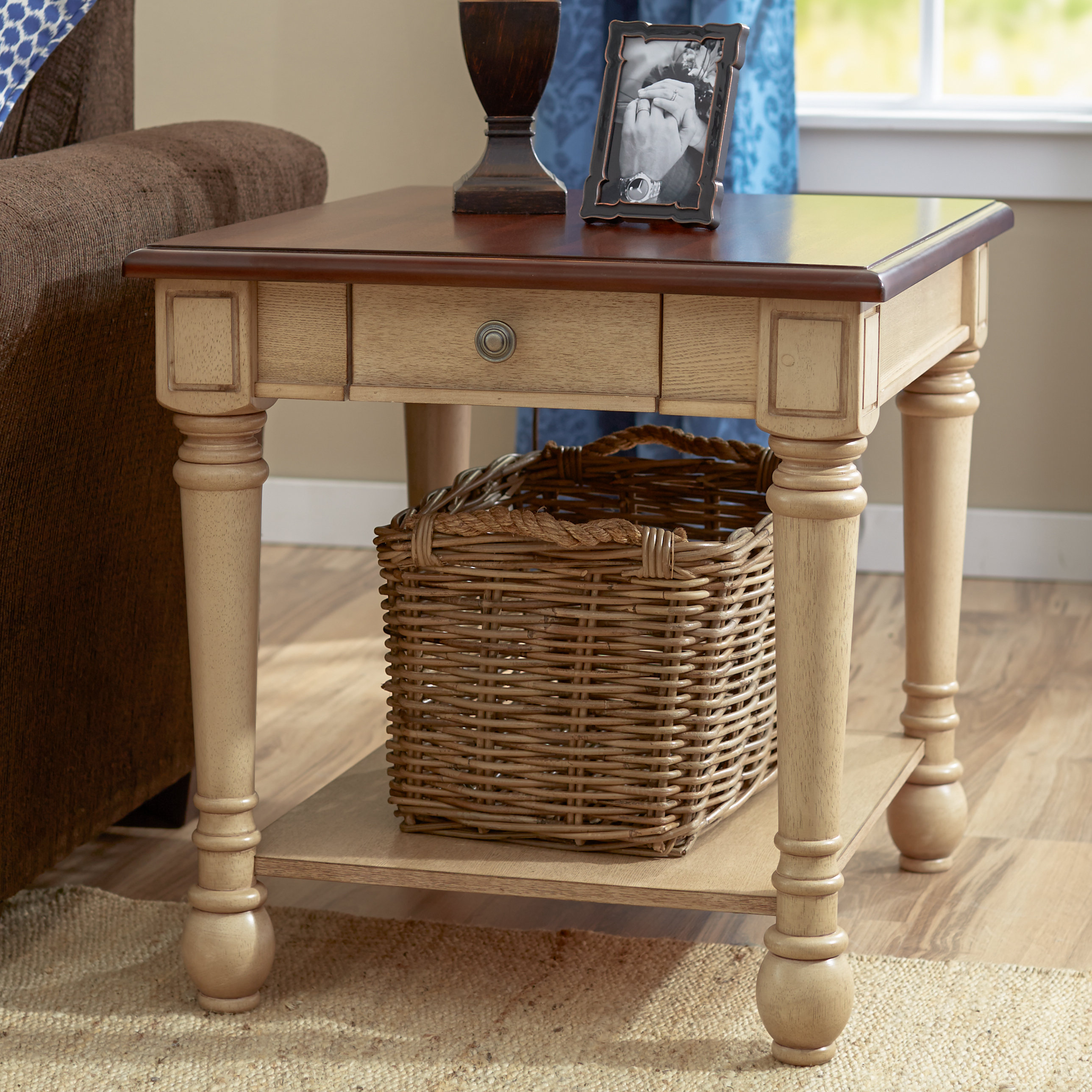 Three Posts Classic Two Tone End Table & Reviews Wayfair