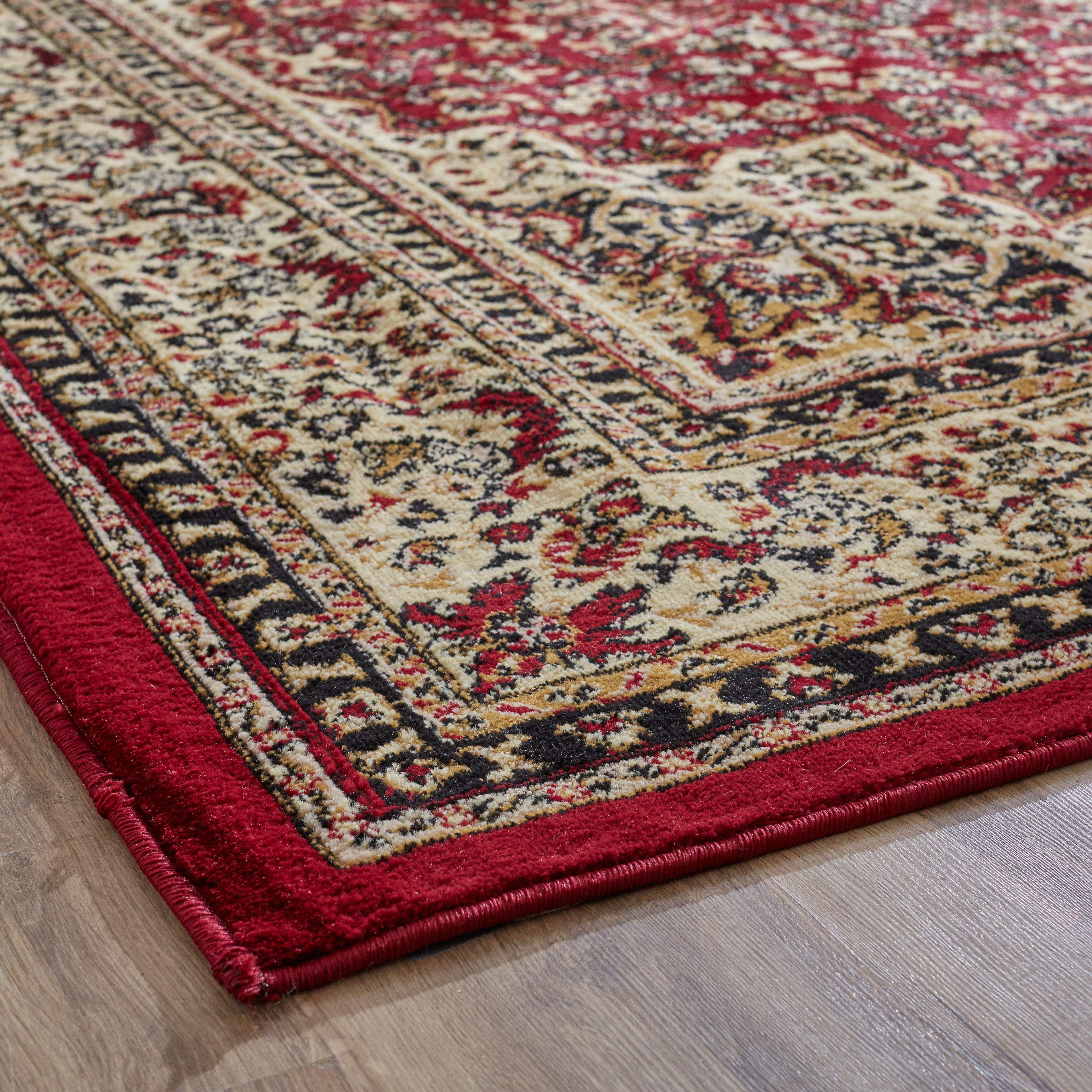 Three Posts Traditional Area Rug in Maroon & Reviews | Wayfair