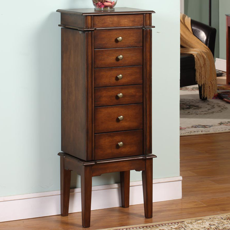 Three Posts Maplewood Six Drawer Jewelry Armoire & Reviews Wayfair