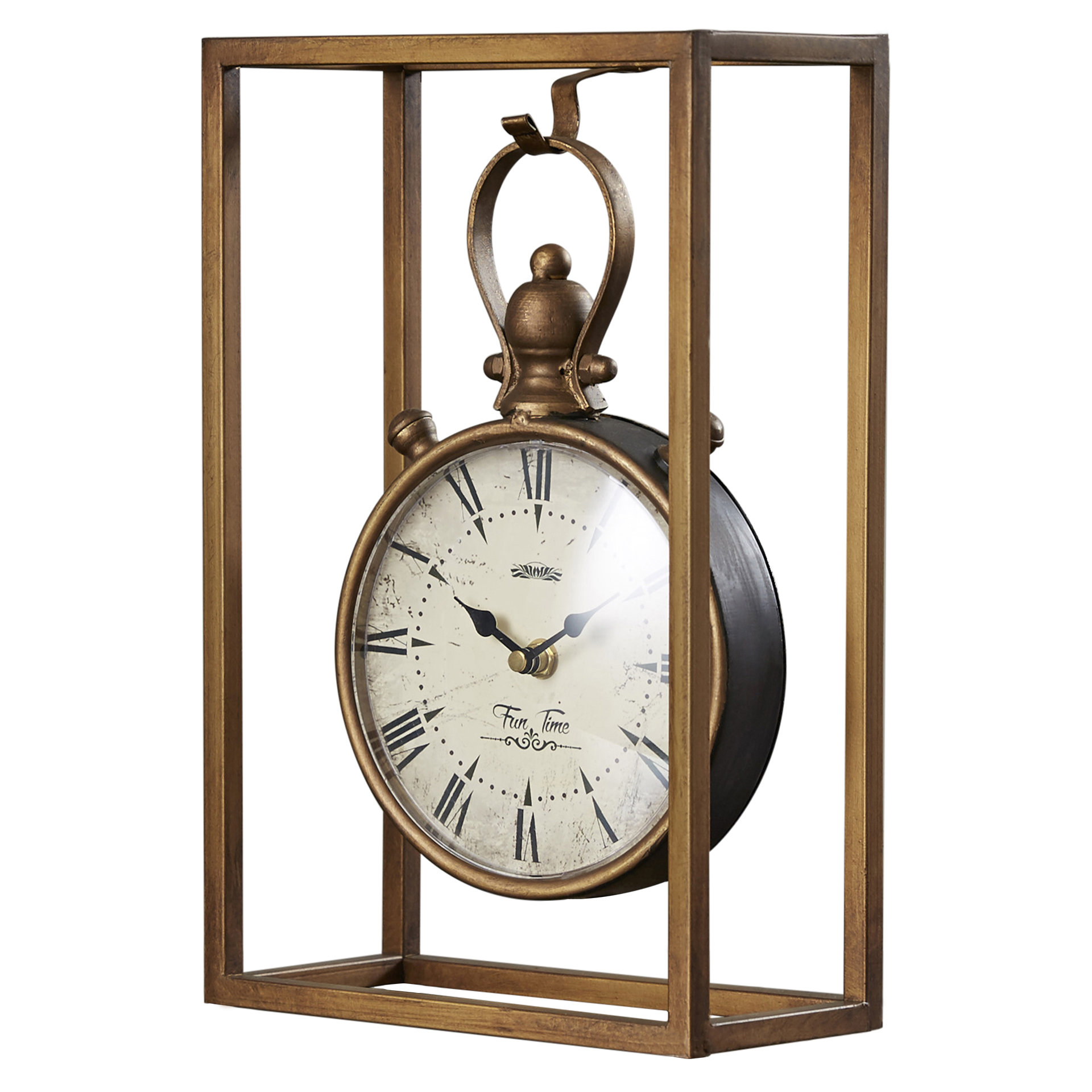 Three Posts Metal Table Clock & Reviews Wayfair