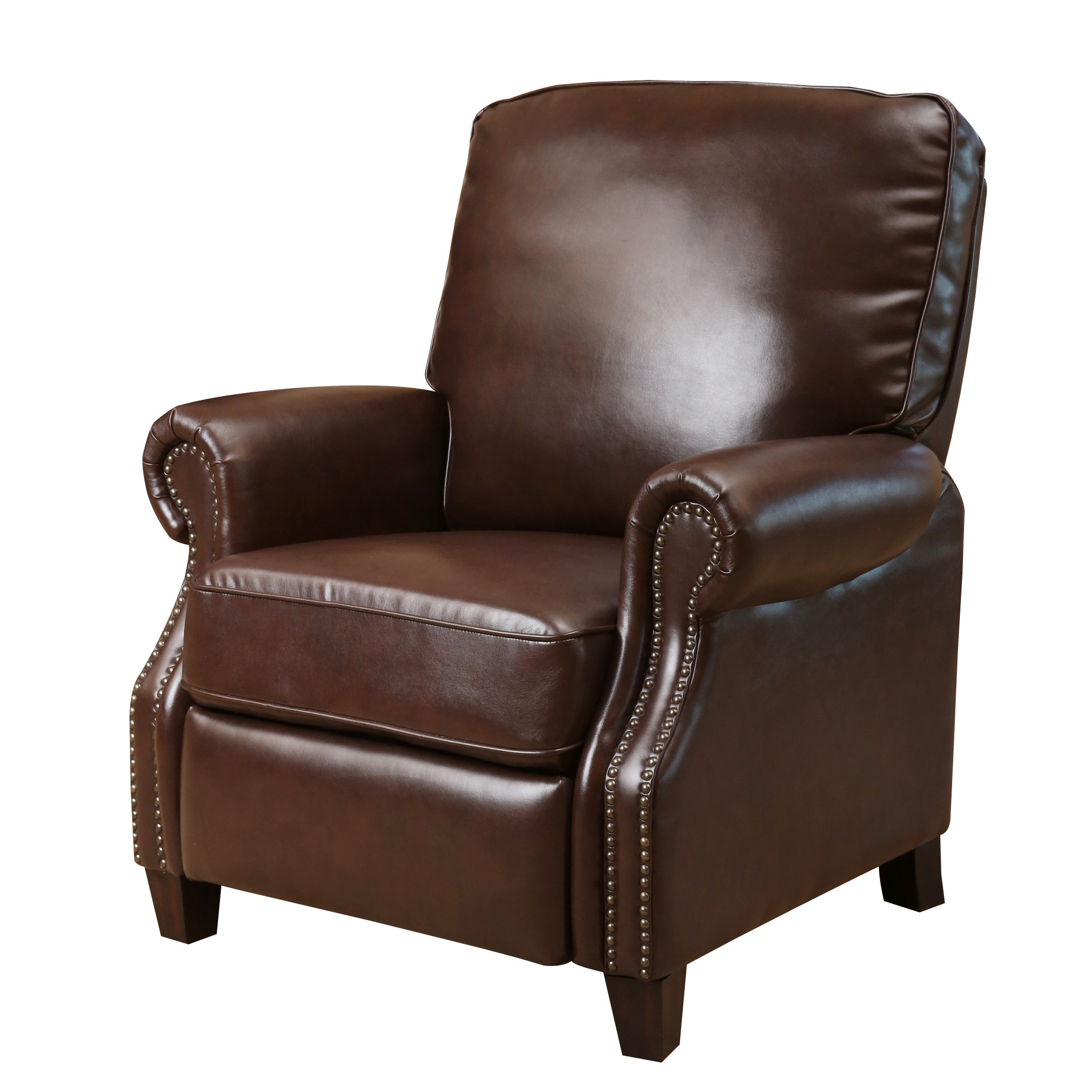 Three Posts Wheatland Push Back Leather Recliner & Reviews