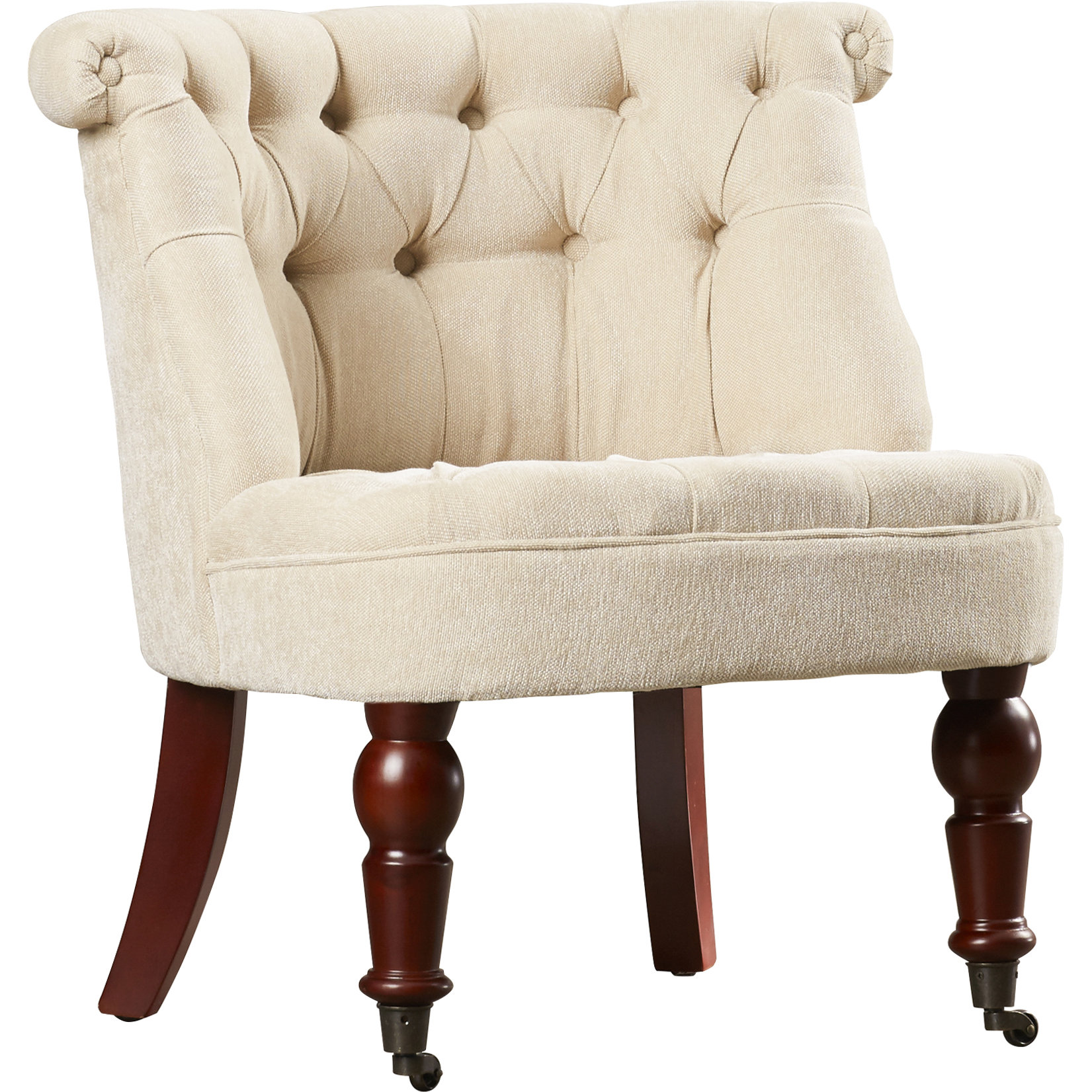 Three Posts Madrid Tufted Fabric Slipper Chair & Reviews Wayfair