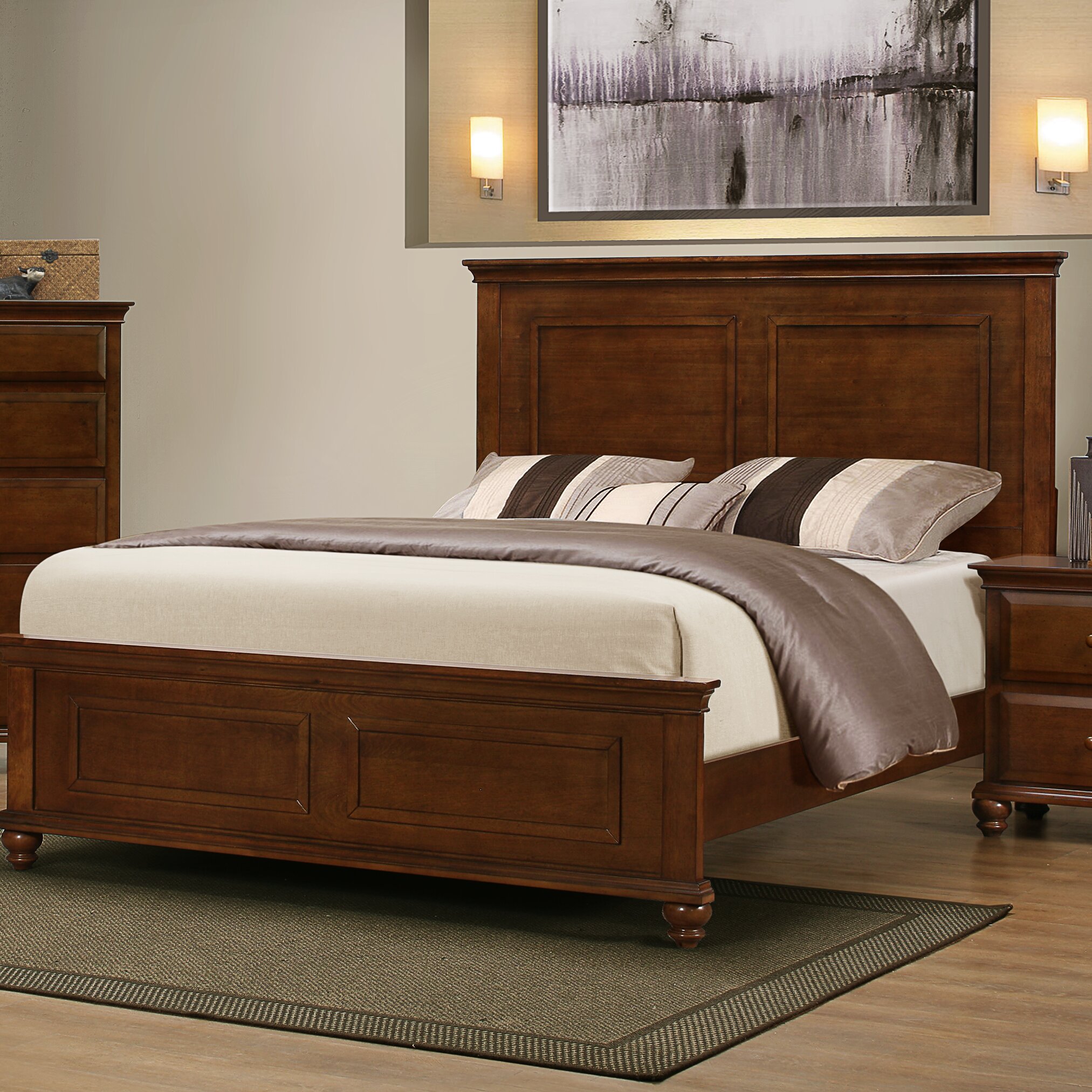 Three Posts Panel Bed & Reviews | Wayfair