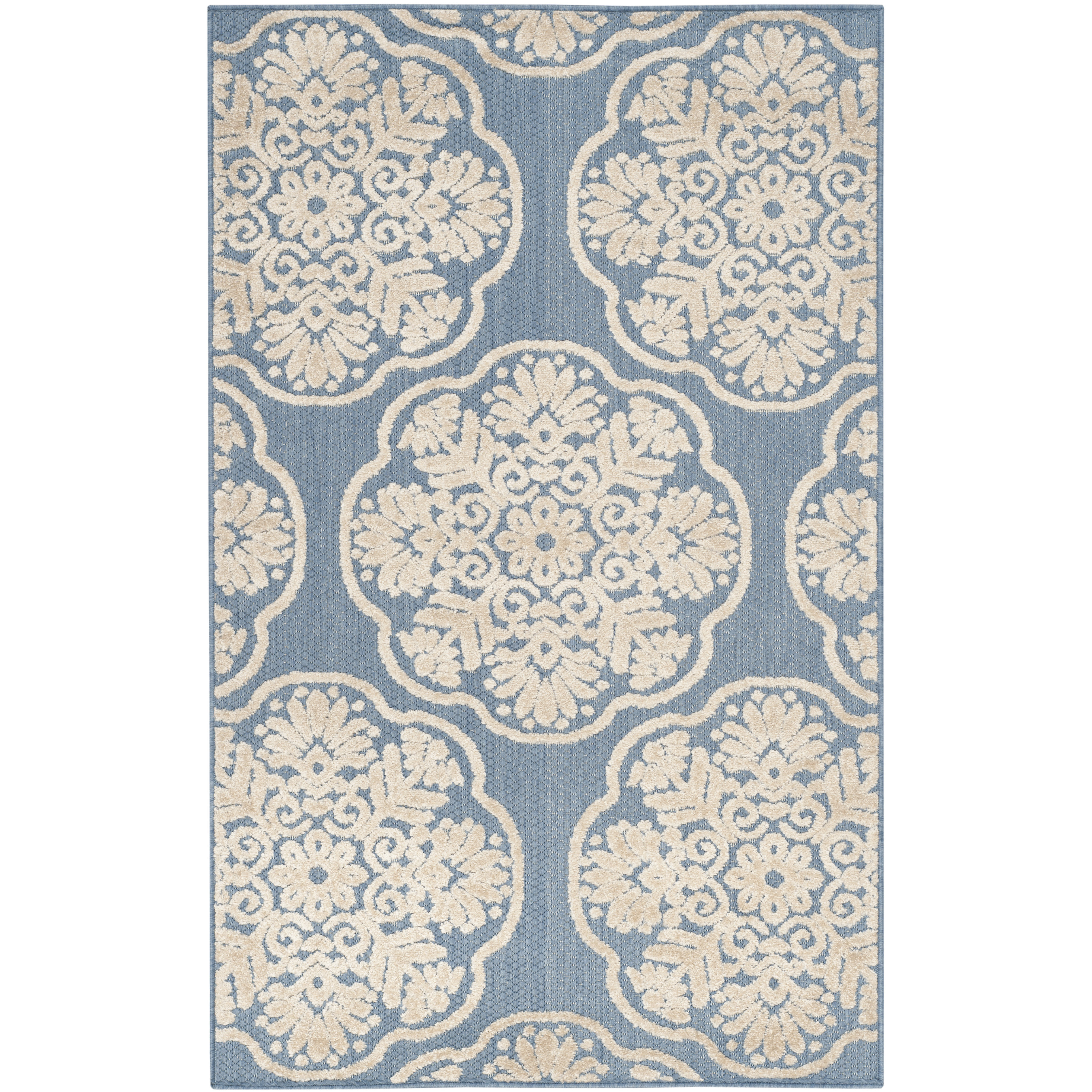 Three Posts Light Blue/Beige Indoor/Outdoor Area Rug & Reviews Wayfair